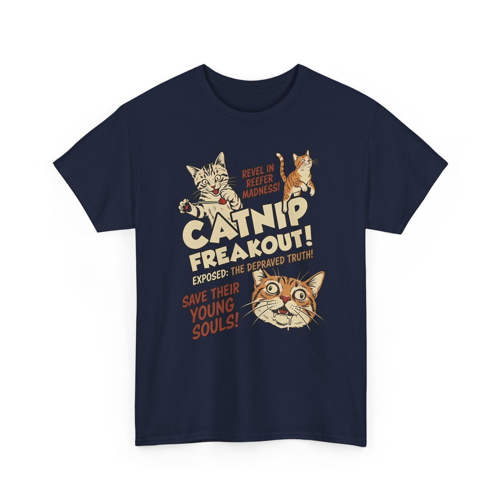 Catnip Freakout T-Shirt — Funny Cat Lover Tee