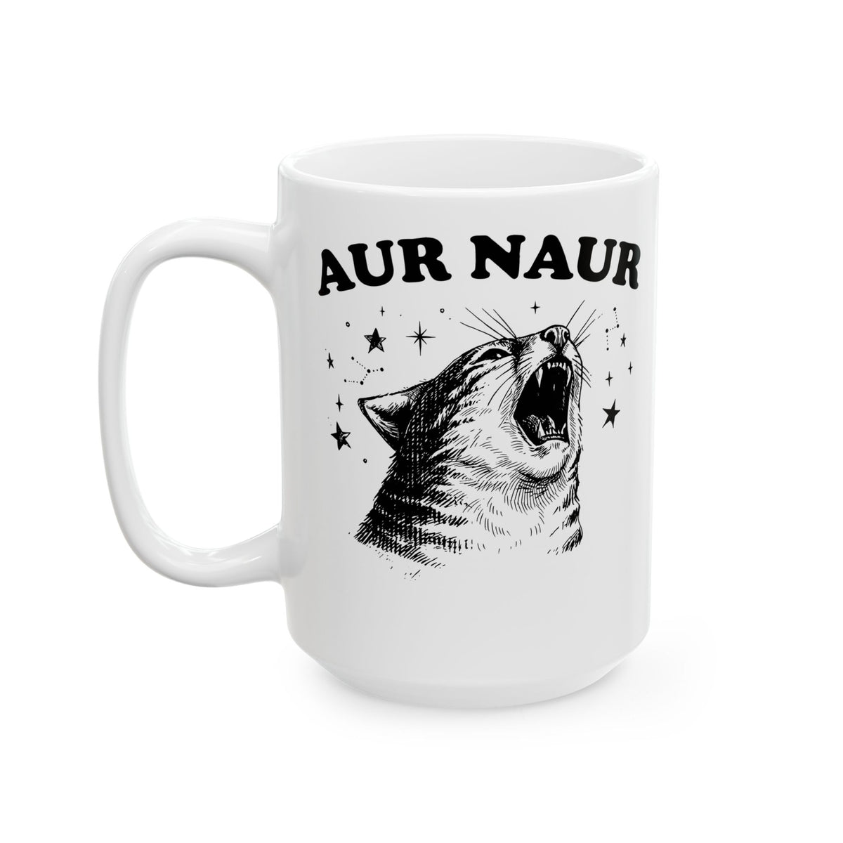 Aur Naur Funny Cat Ceramic Mug — Cute Funny Cat Mug