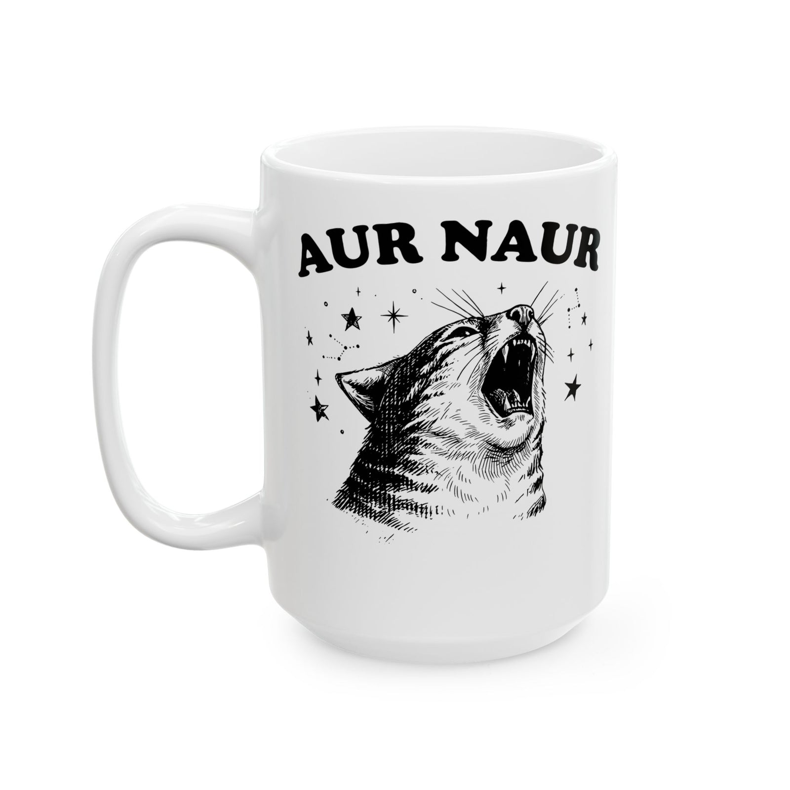 Aur Naur Funny Cat Ceramic Mug — Cute Funny Cat Mug
