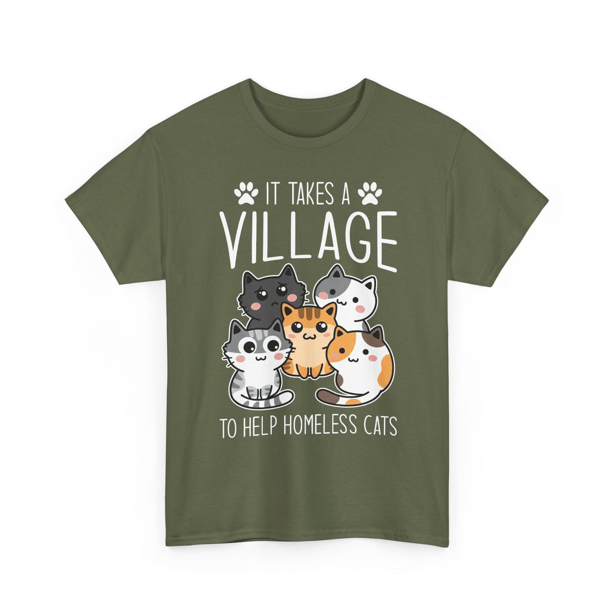 It Takes a Village to Help Homeless Cats T-Shirt