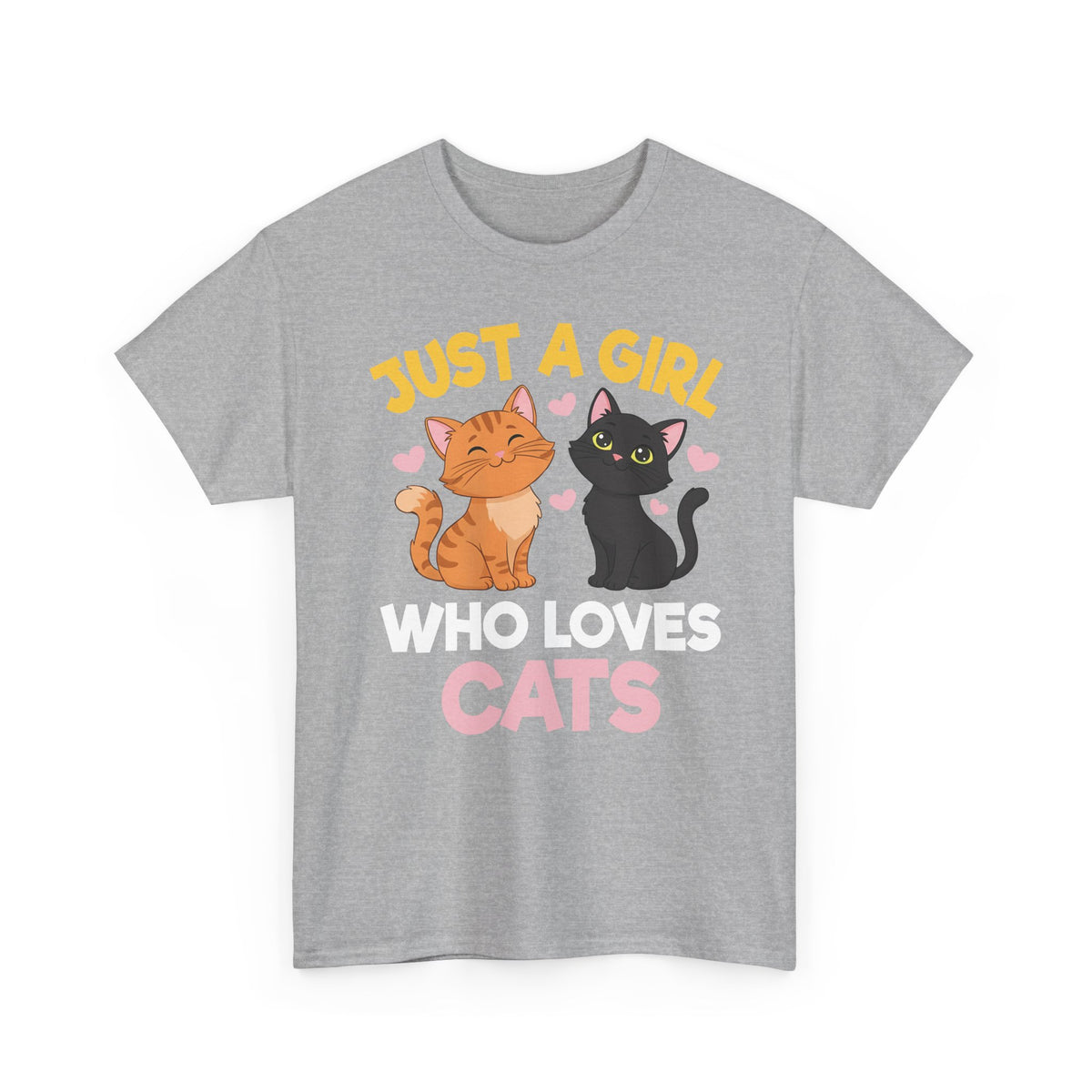 Just a Girl Who Loves Cats T-Shirt — Cute Cat Lover Tee
