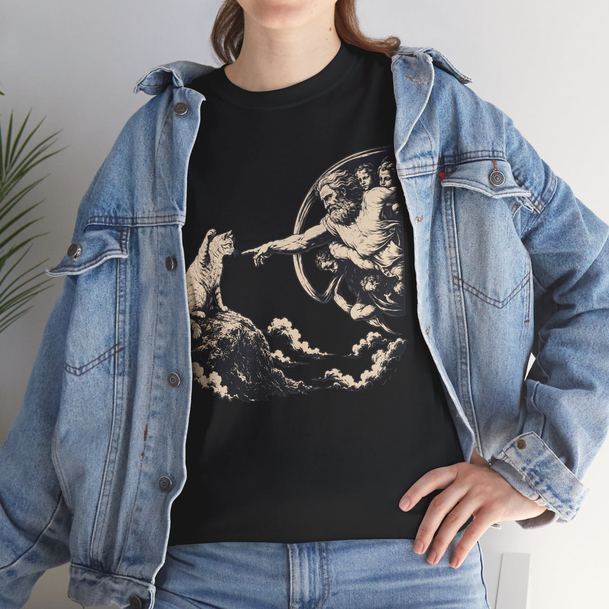 Cat and Creation Tee Vintage Michelangelo-Inspired Puppy Design