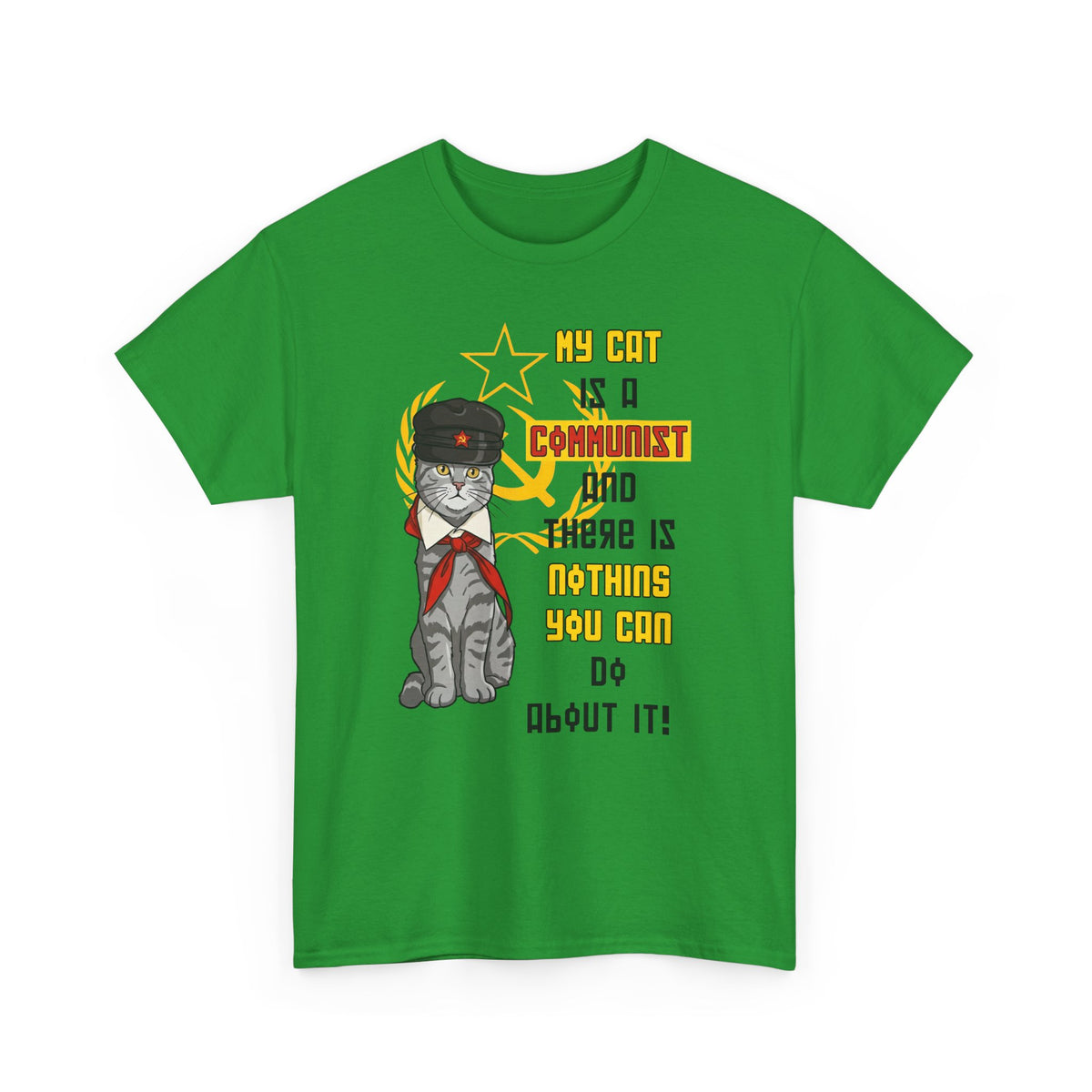 My Cat Is A Communist T-Shirt — Funny Political Cat Tee