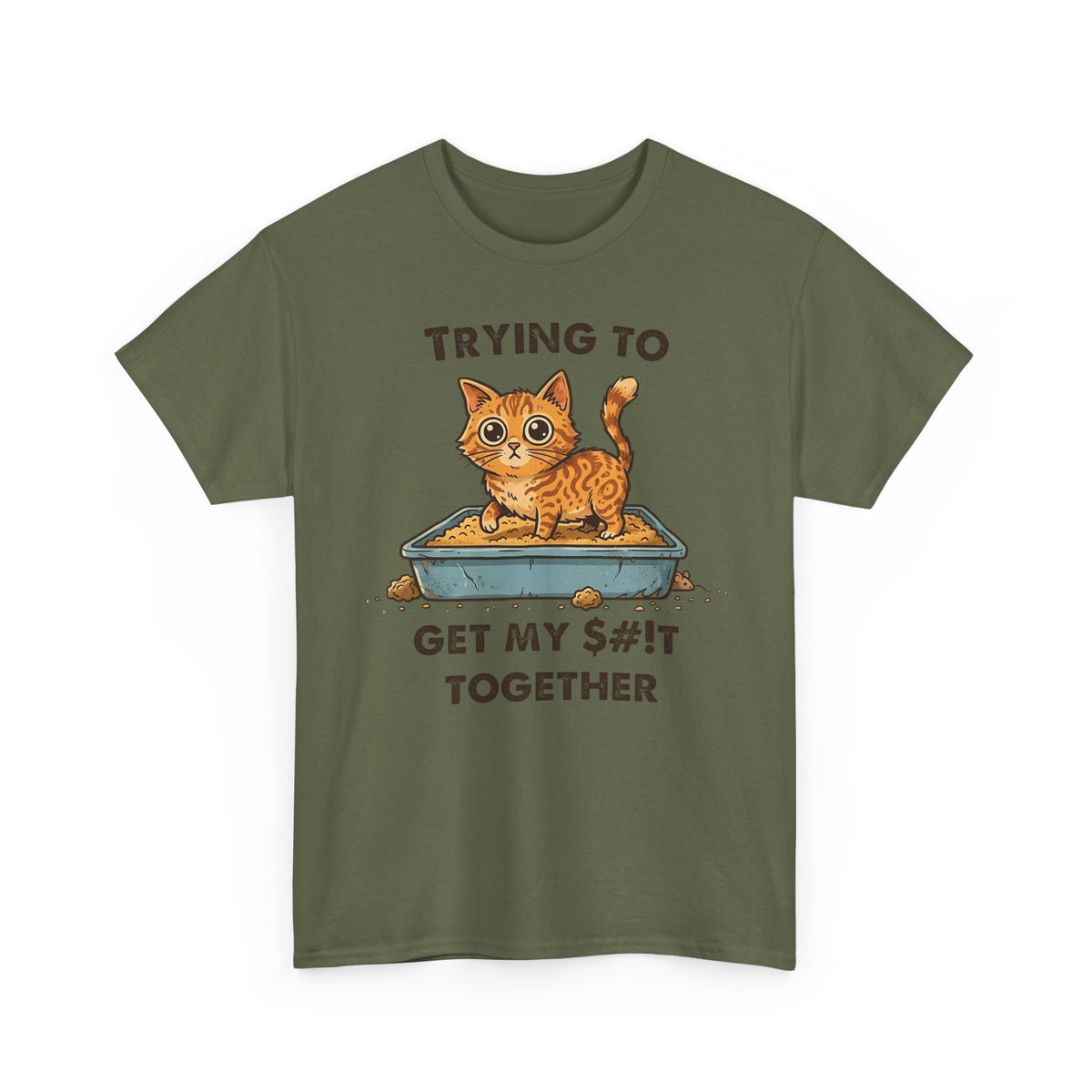 Funny Cat 'Trying To Get My Sh!t Together' T-Shirt