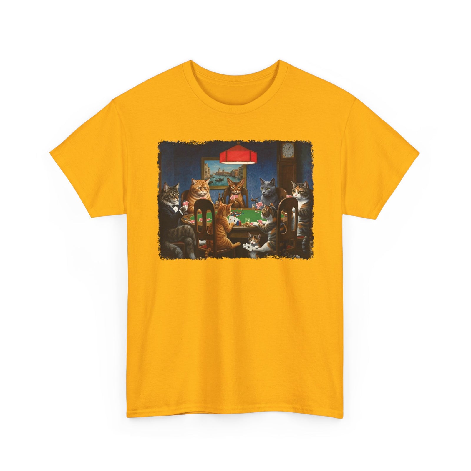 Cats Playing Poker T-Shirt — Funny Poker Cat Art Tee