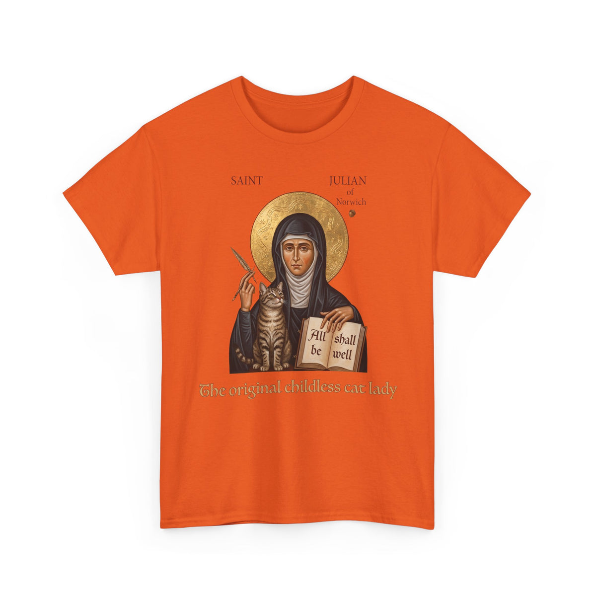 Saint Julian of Norwich Cat Lady T-Shirt — The Original Childless Cat Lady