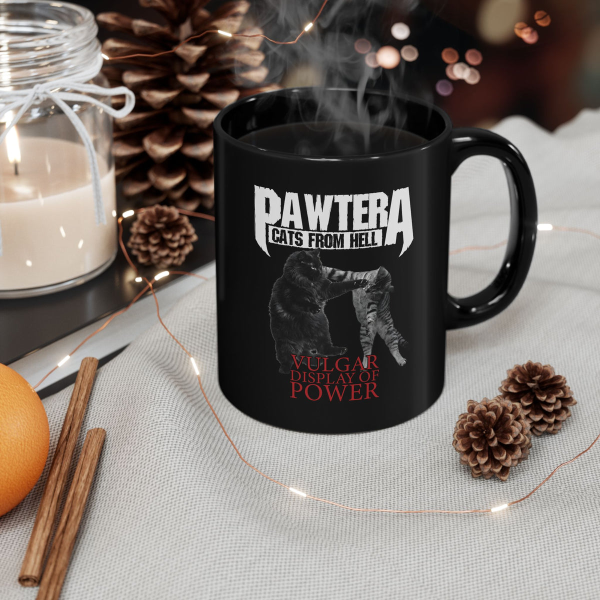 Pawtera Cats From Hell Black Mug