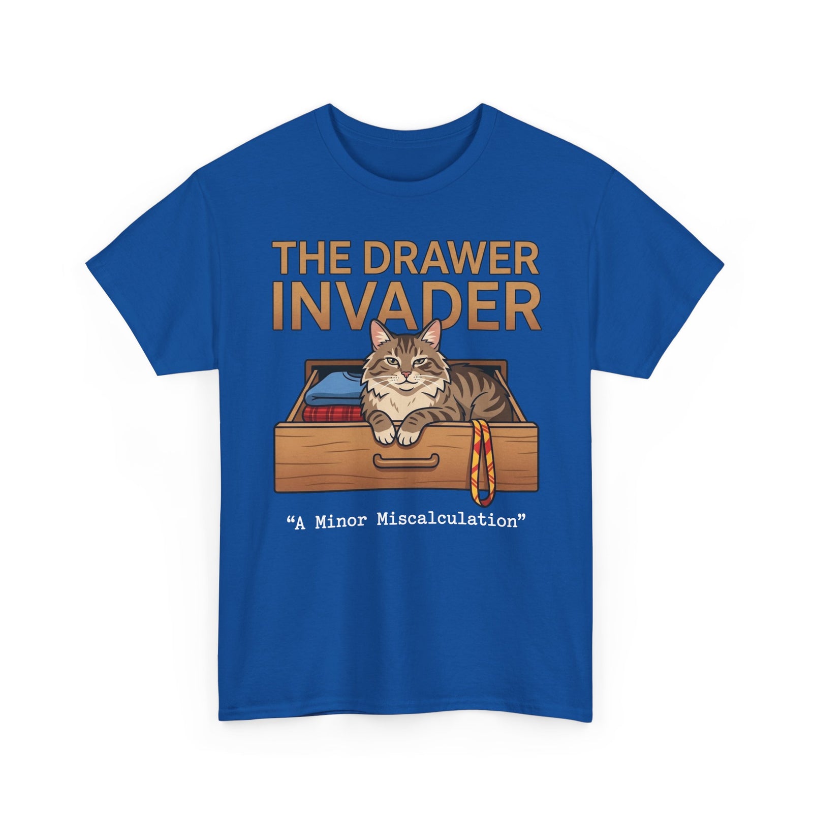 Cat Drawer T‑Shirt — "The Drawer Invader" Cute Cat in Drawer Tee