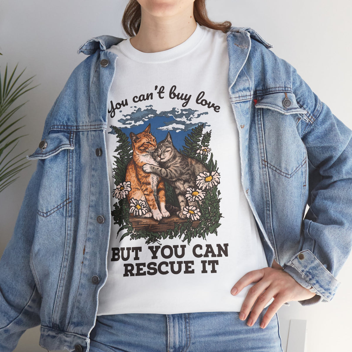 You Can't Buy Love T-Shirt — Sweet Rescue Cats Adoption Graphic Tee