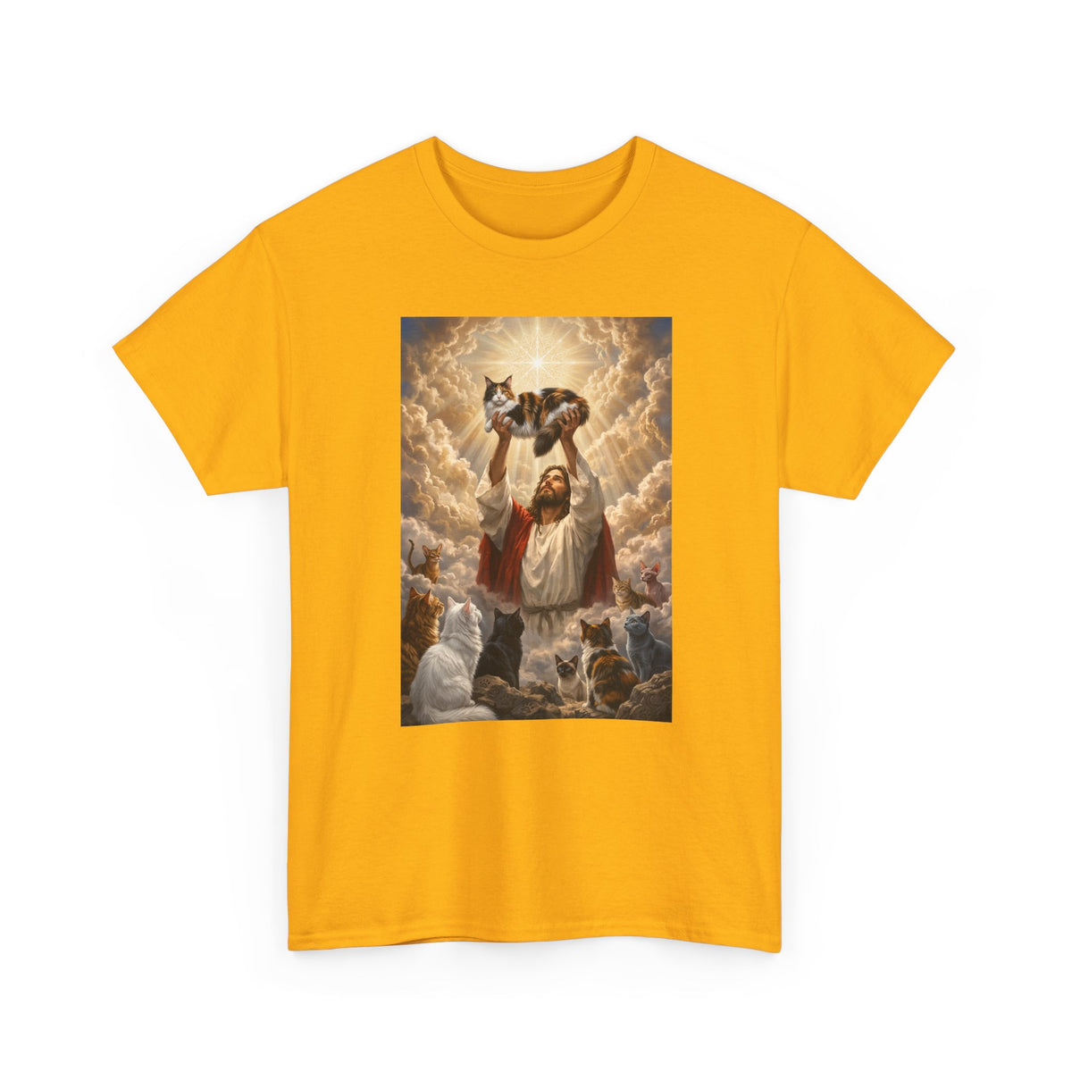 Jesus With Cats T-Shirt — Christian Cat Lover Tee
