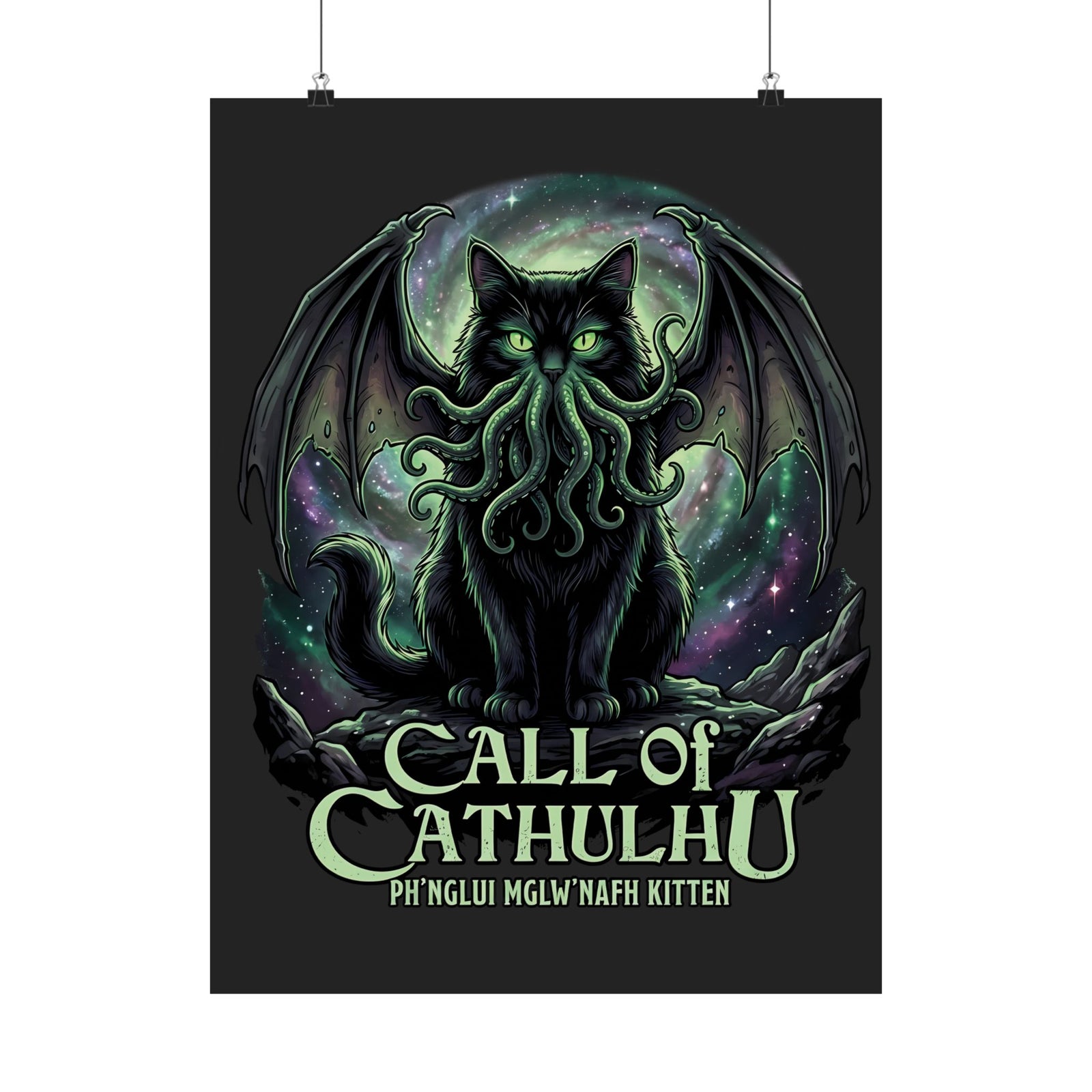 Cathulhu Poster — Cute Cthulhu Cat Graphic Poster