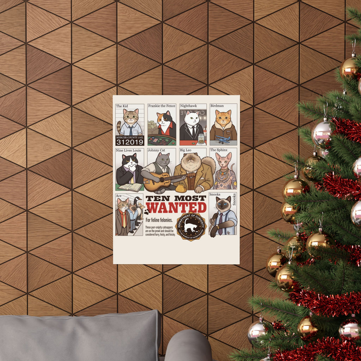 Cats Wanted Poster — Funny Cat Lover Poster