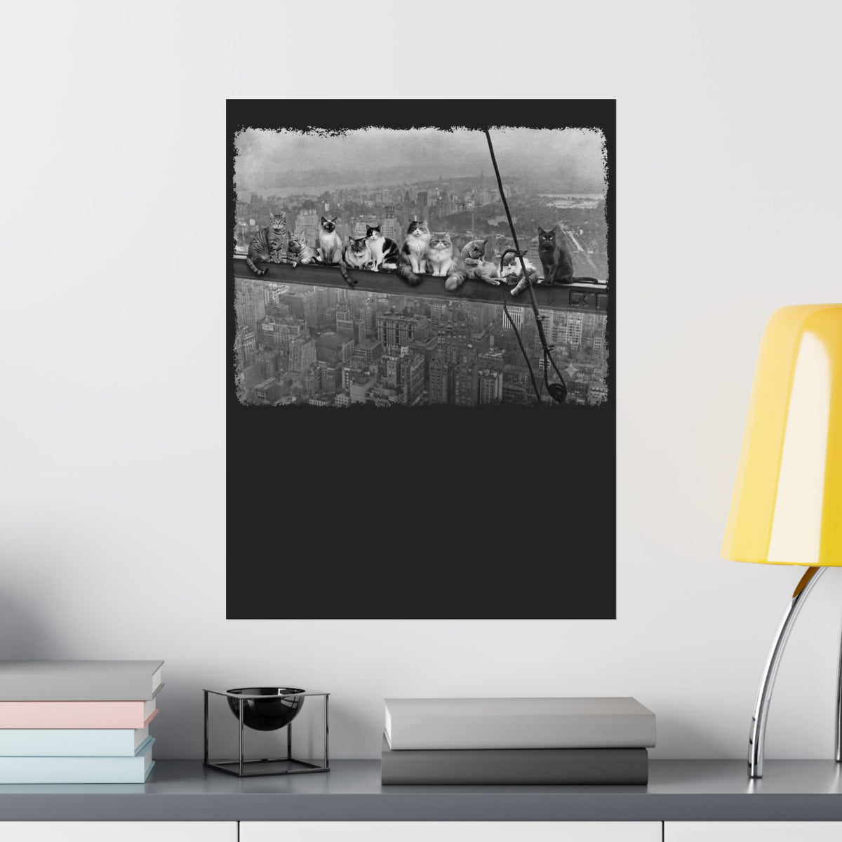 Skyscraper Cats Poster — Urban Cat Skyline Poster