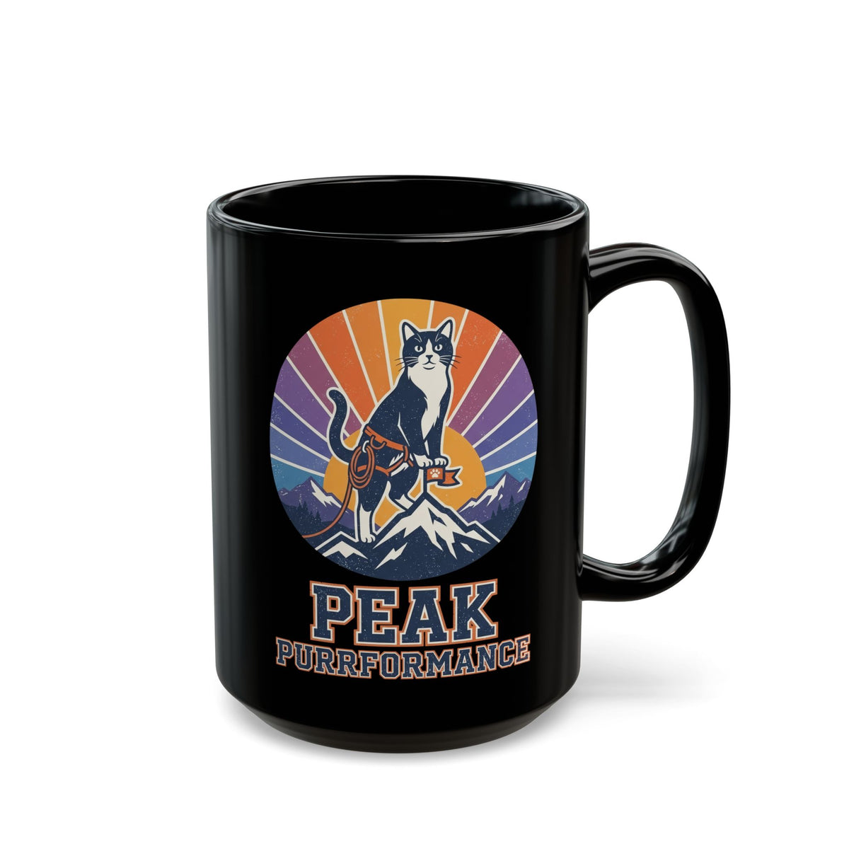 Cat Hiking Mug — "Peak Purformance" Outdoor Adventure Mug
