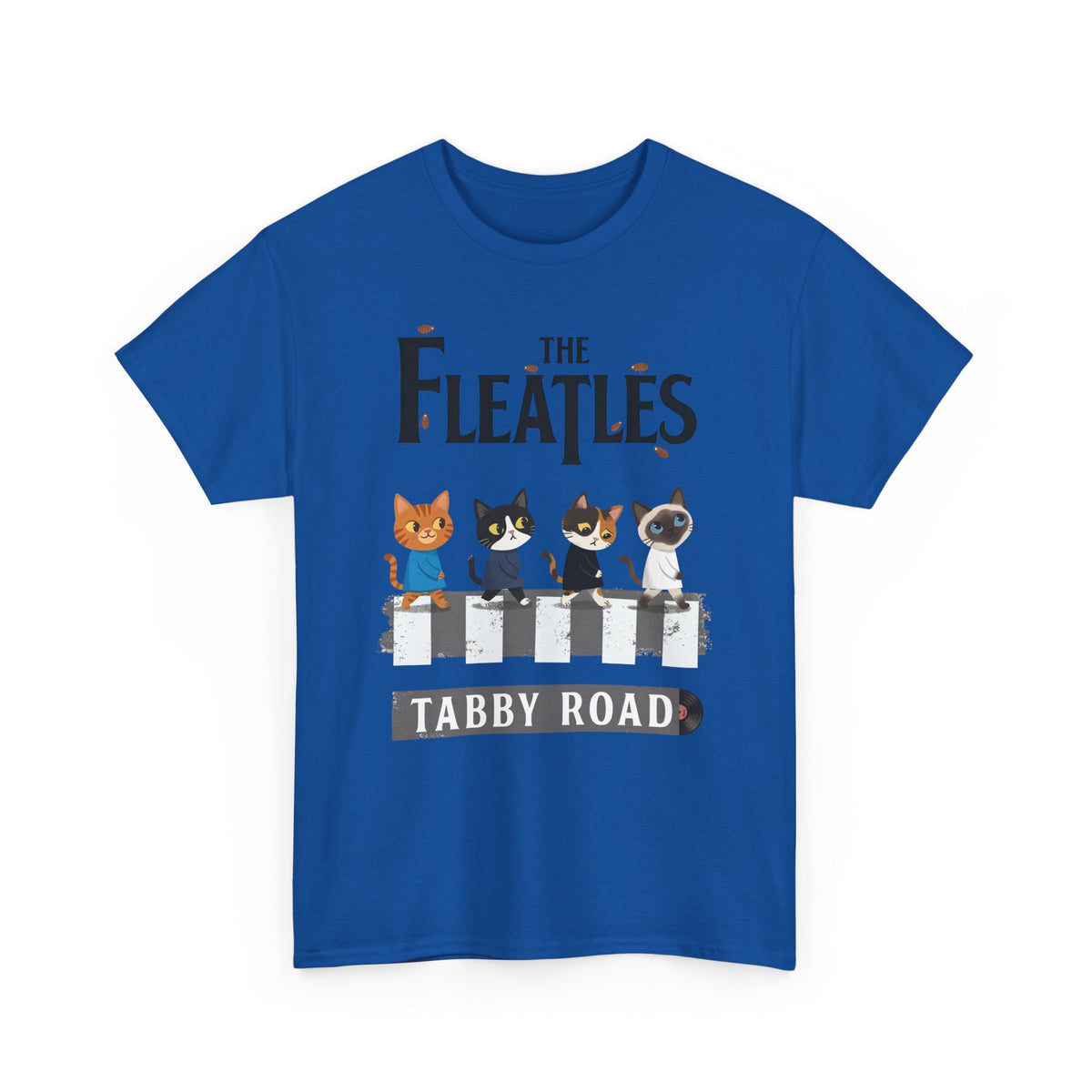 Fleatles Parody Cat T-Shirt — Retro Beatles-Inspired Cat Band Tee