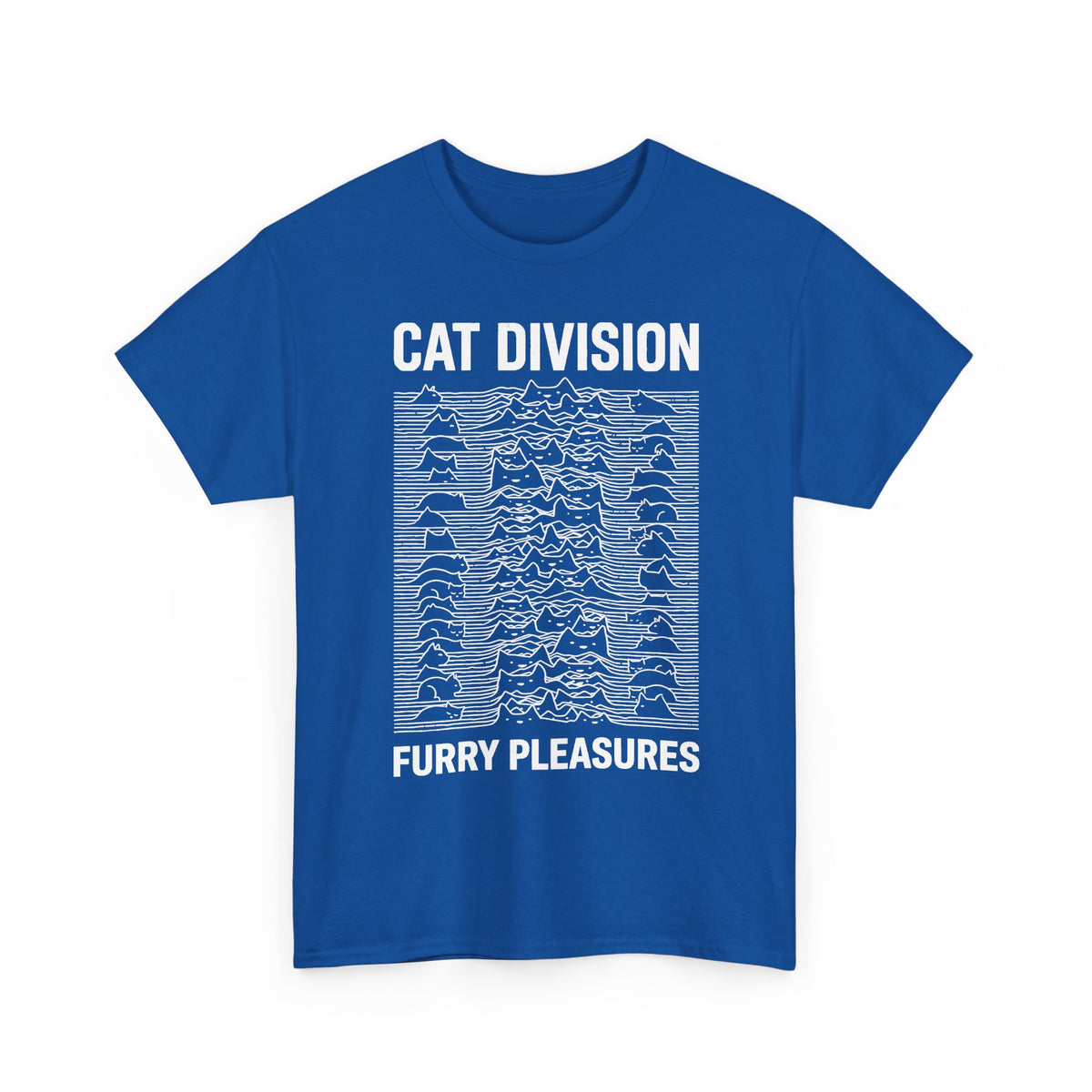 Cat Division Tee — "Furry Pleasures" Graphic Cat Silhouette Shirt