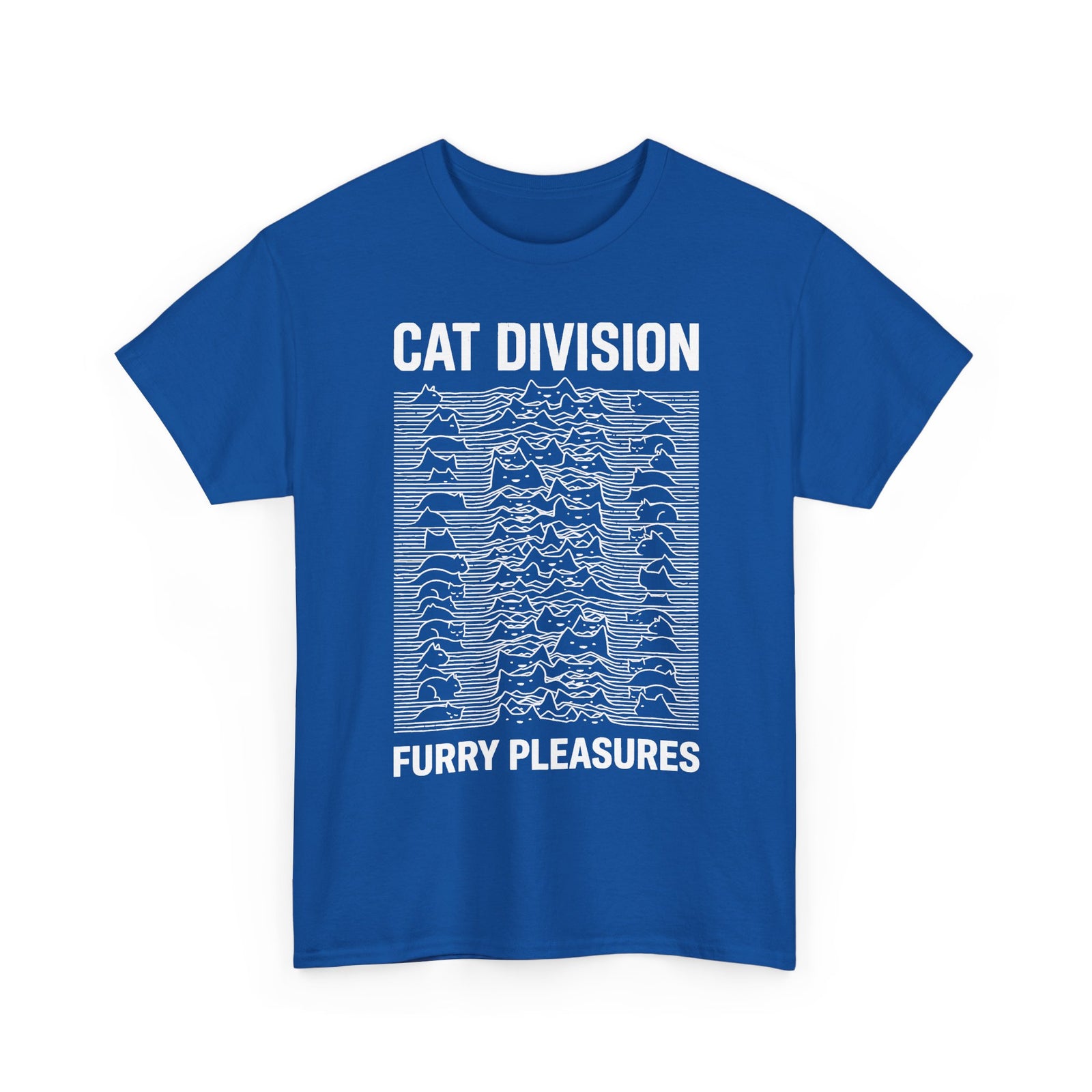 Cat Division Tee — "Furry Pleasures" Graphic Cat Silhouette Shirt