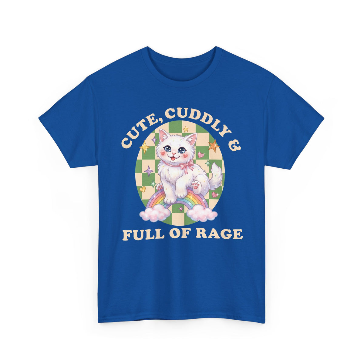 Cute Cuddly & Full of Rage T-Shirt — Funny Kawaii Kitten Graphic Tee