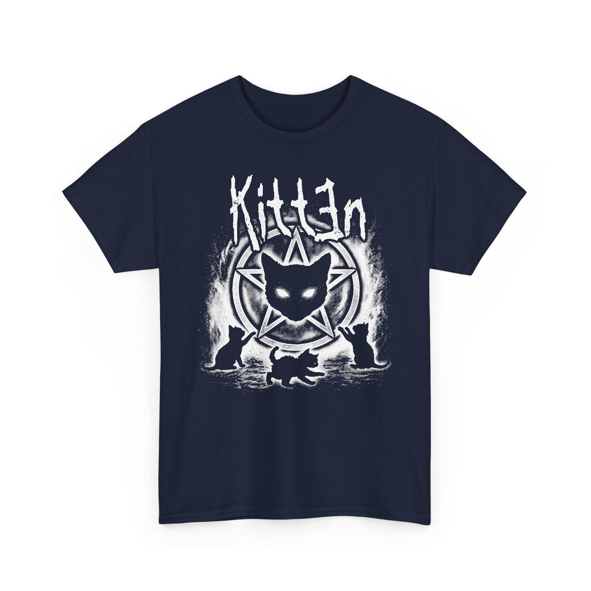 Cat Sin T-Shirt — Gothic Black Cat Pentagram Tee