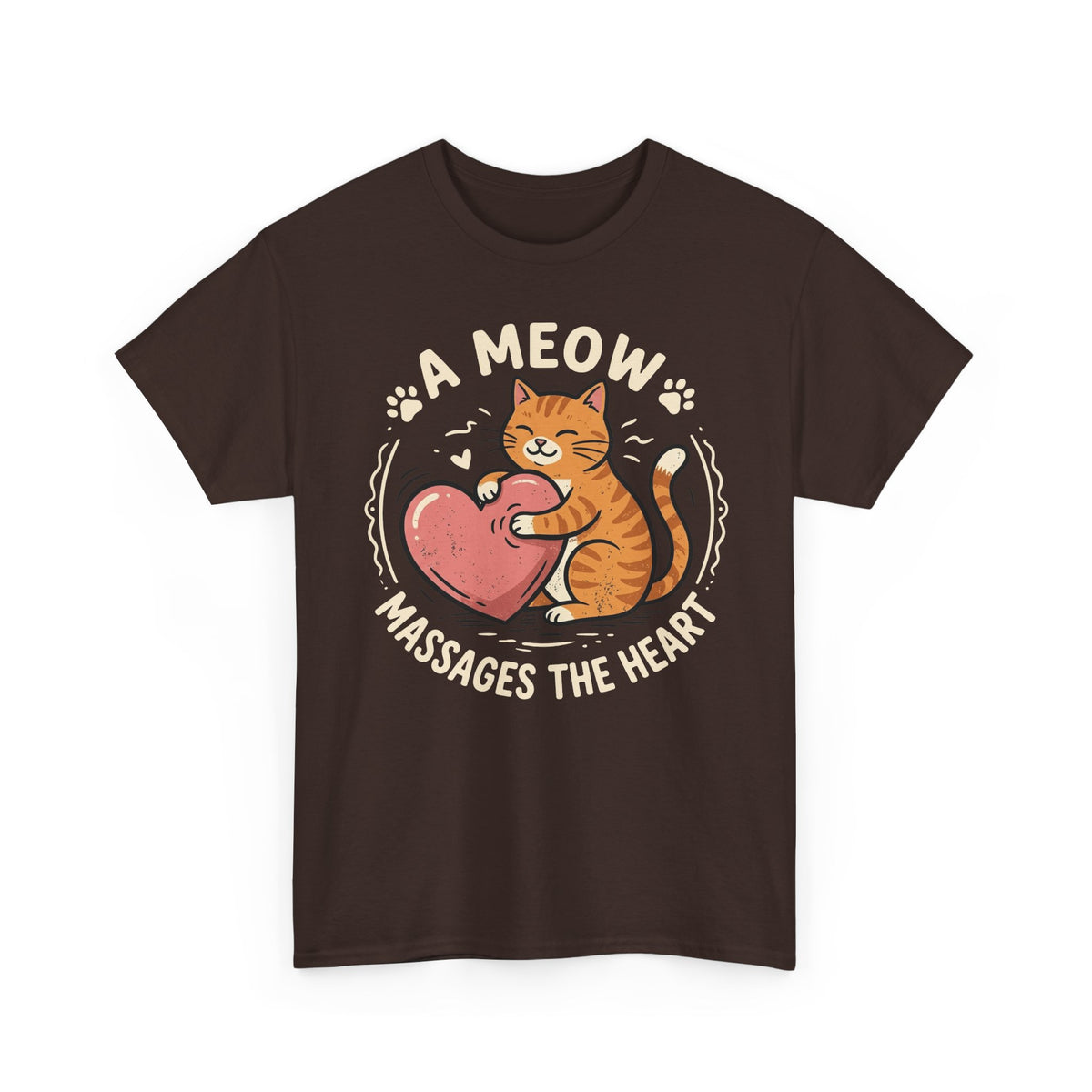 'A Meow Massages The Heart' Cat T-Shirt