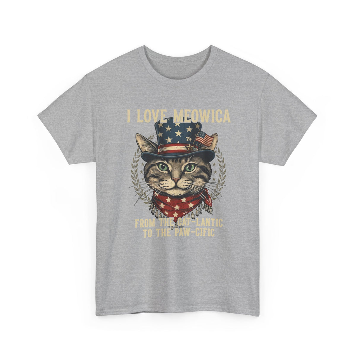 I Love MEOWICA Cat T-Shirt — From the Cat-lantic to the Paw-cific