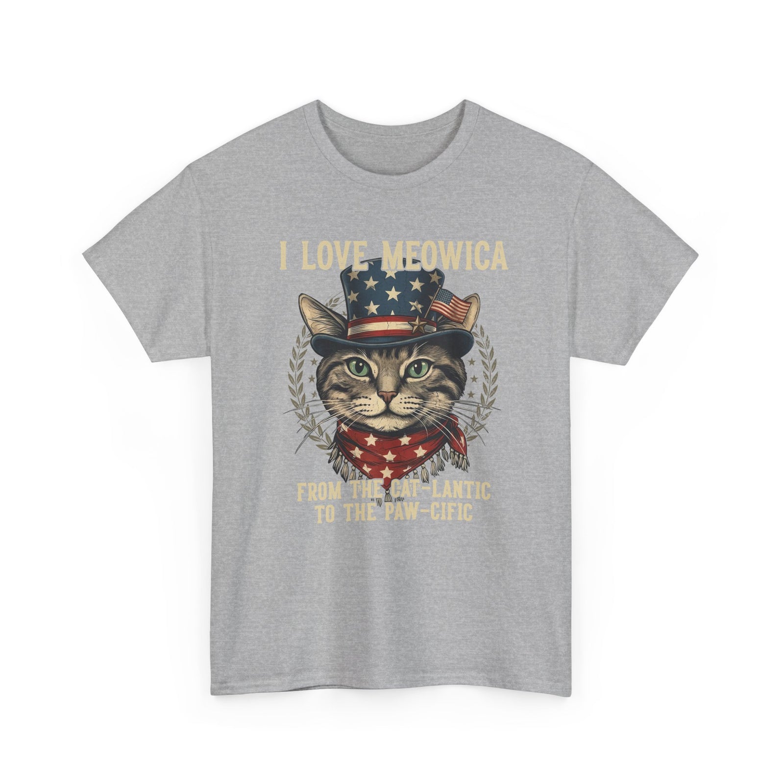 I Love MEOWICA Cat T-Shirt — From the Cat-lantic to the Paw-cific