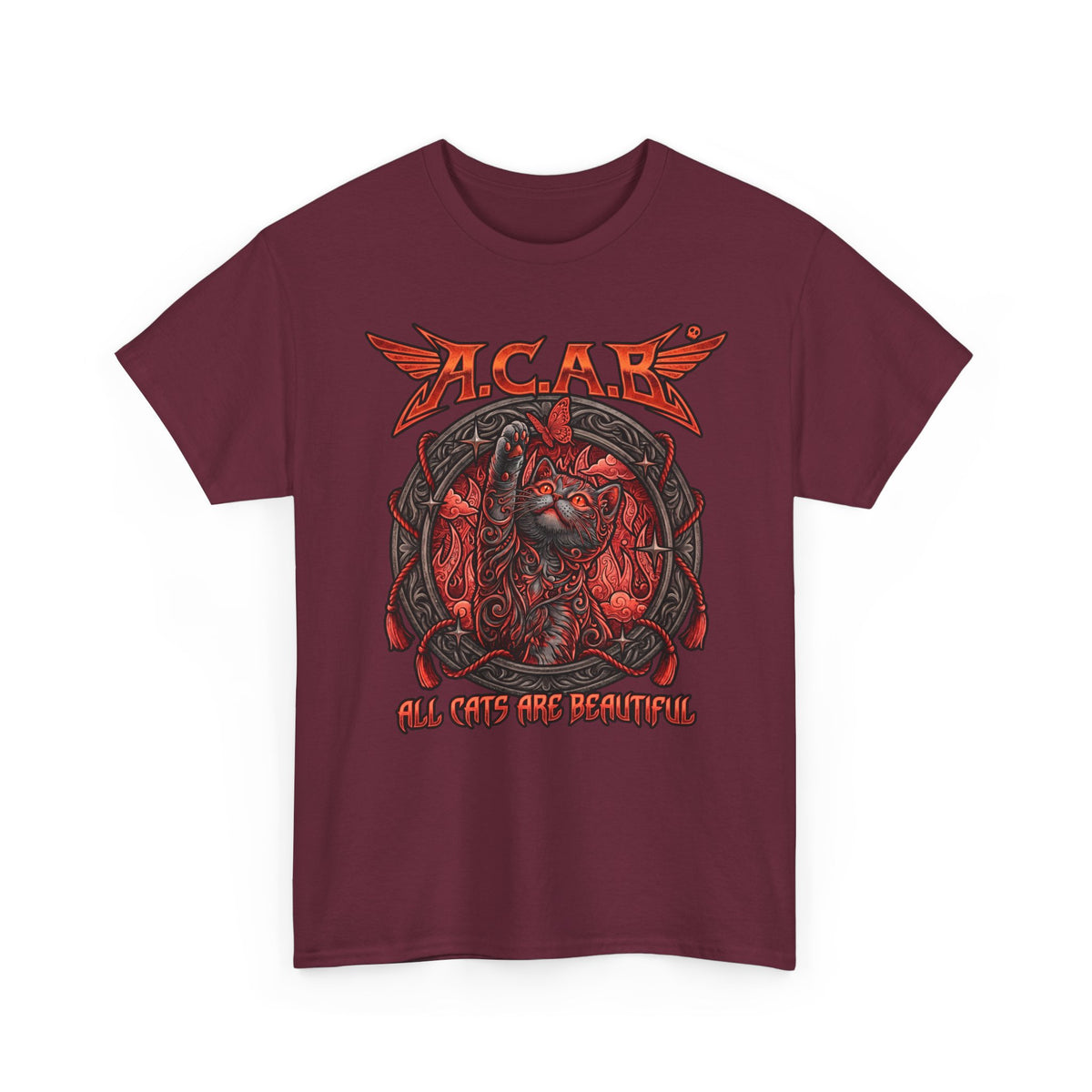 ACAB All Cats Are Beautiful T-Shirt — Heavy Metal Punk Feline Graphic Tee