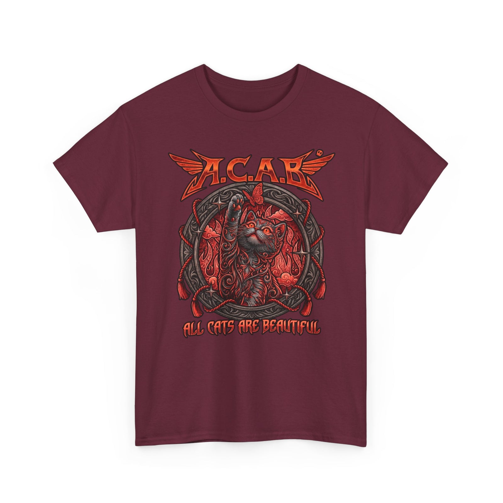 ACAB All Cats Are Beautiful T-Shirt — Heavy Metal Punk Feline Graphic Tee