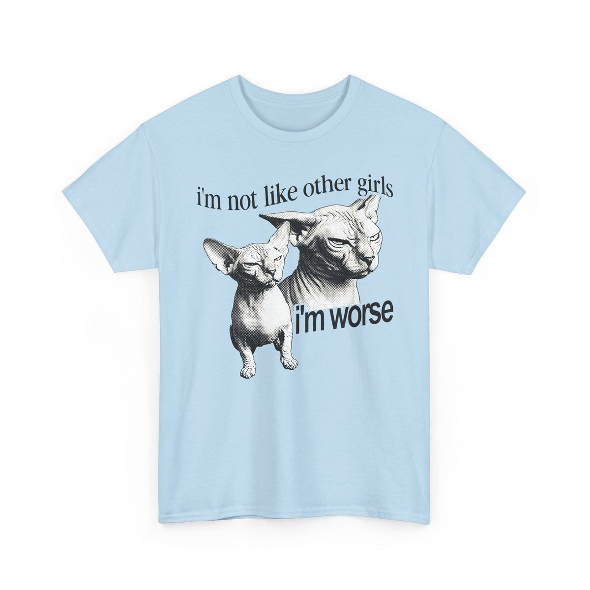 I'm Not Like Other Girls I'm Worse T-Shirt — Funny Sphynx Cat Tee