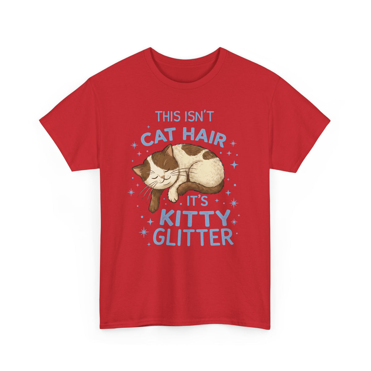 Kitty Glitter T-Shirt — "This Isn't Cat Hair" Cat Lover Tee