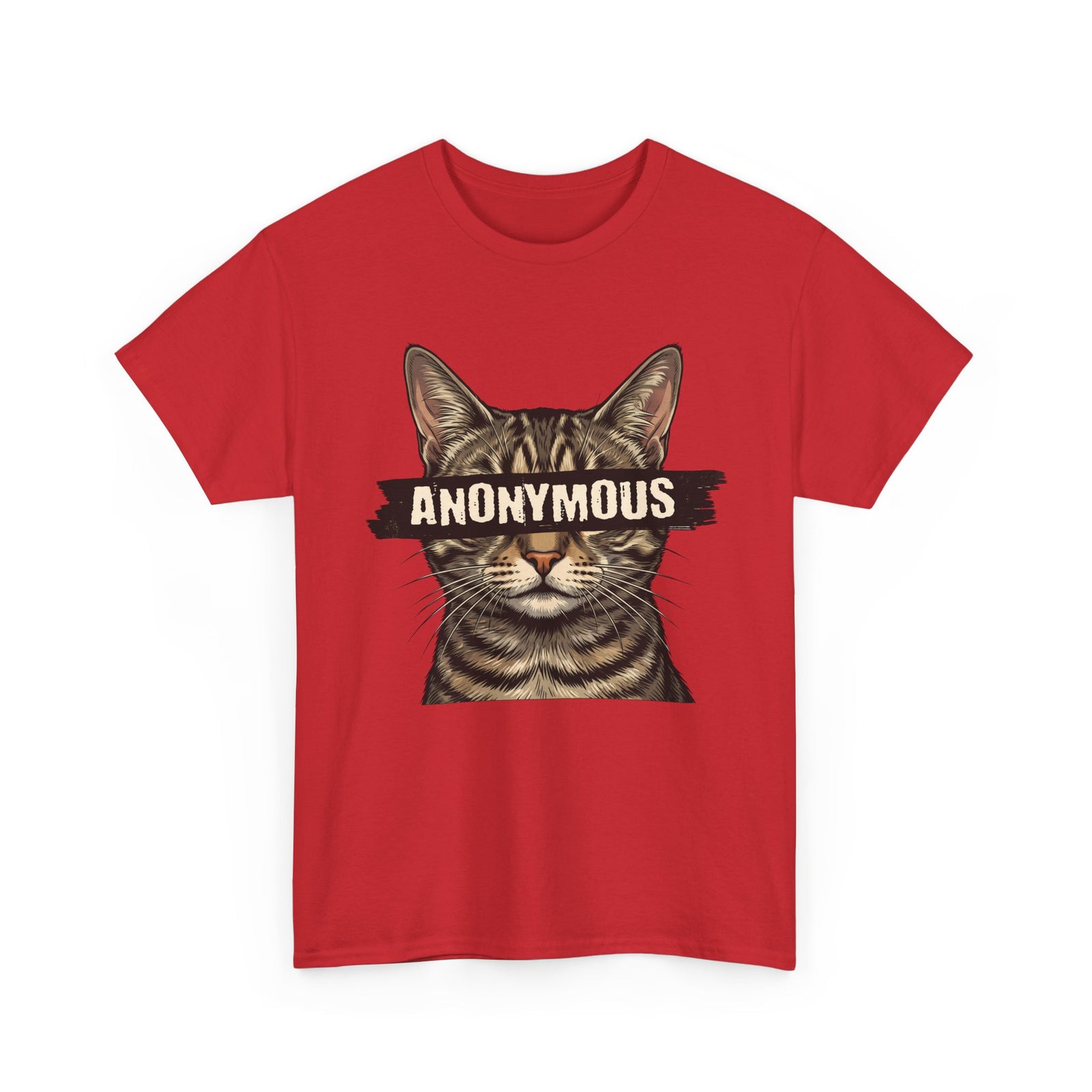 "Anonymous" Censored Cat T-Shirt, Edgy Feline Graphic Tee