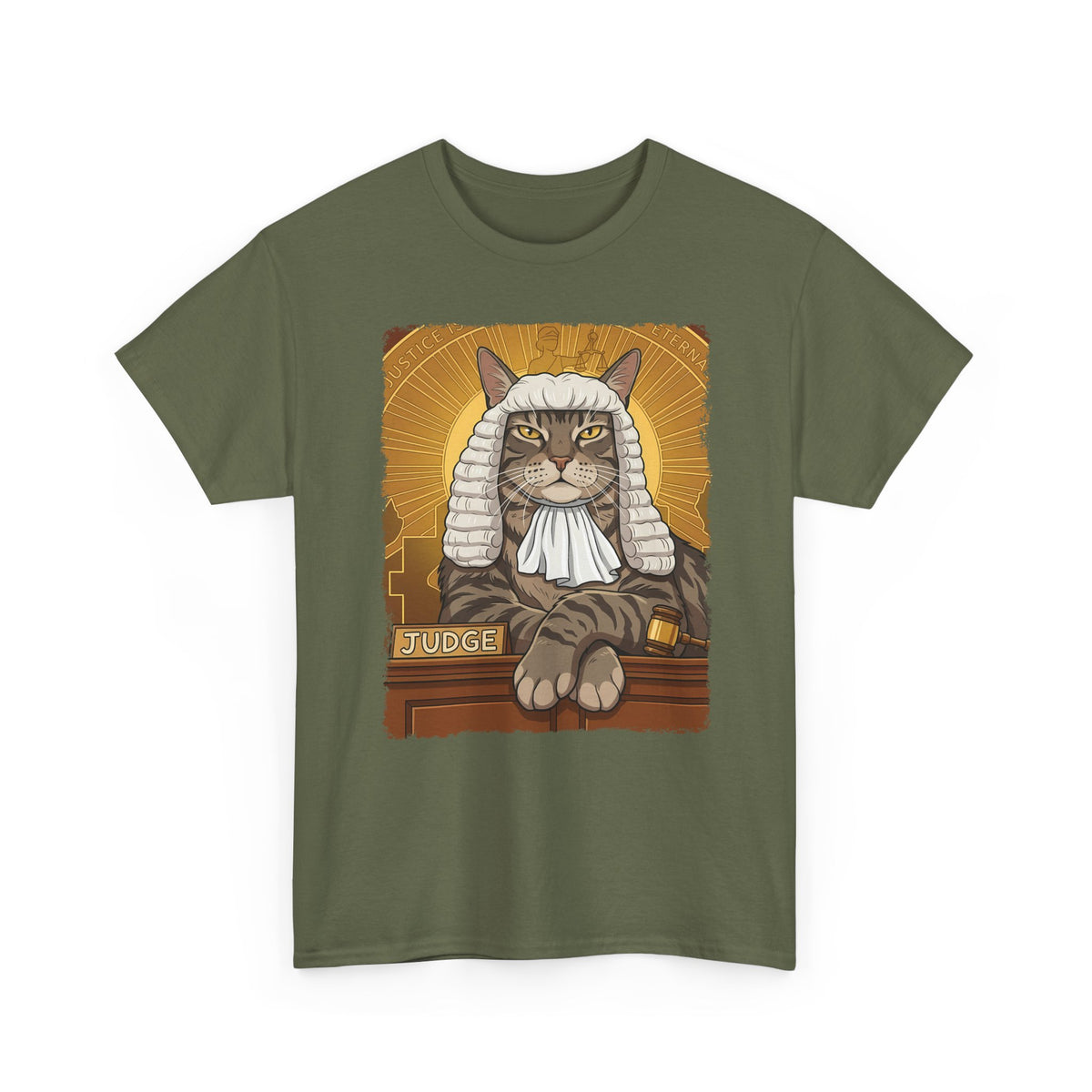Cat Judge T-Shirt  Funny Cat Lawyer / Judge Graphic Tee