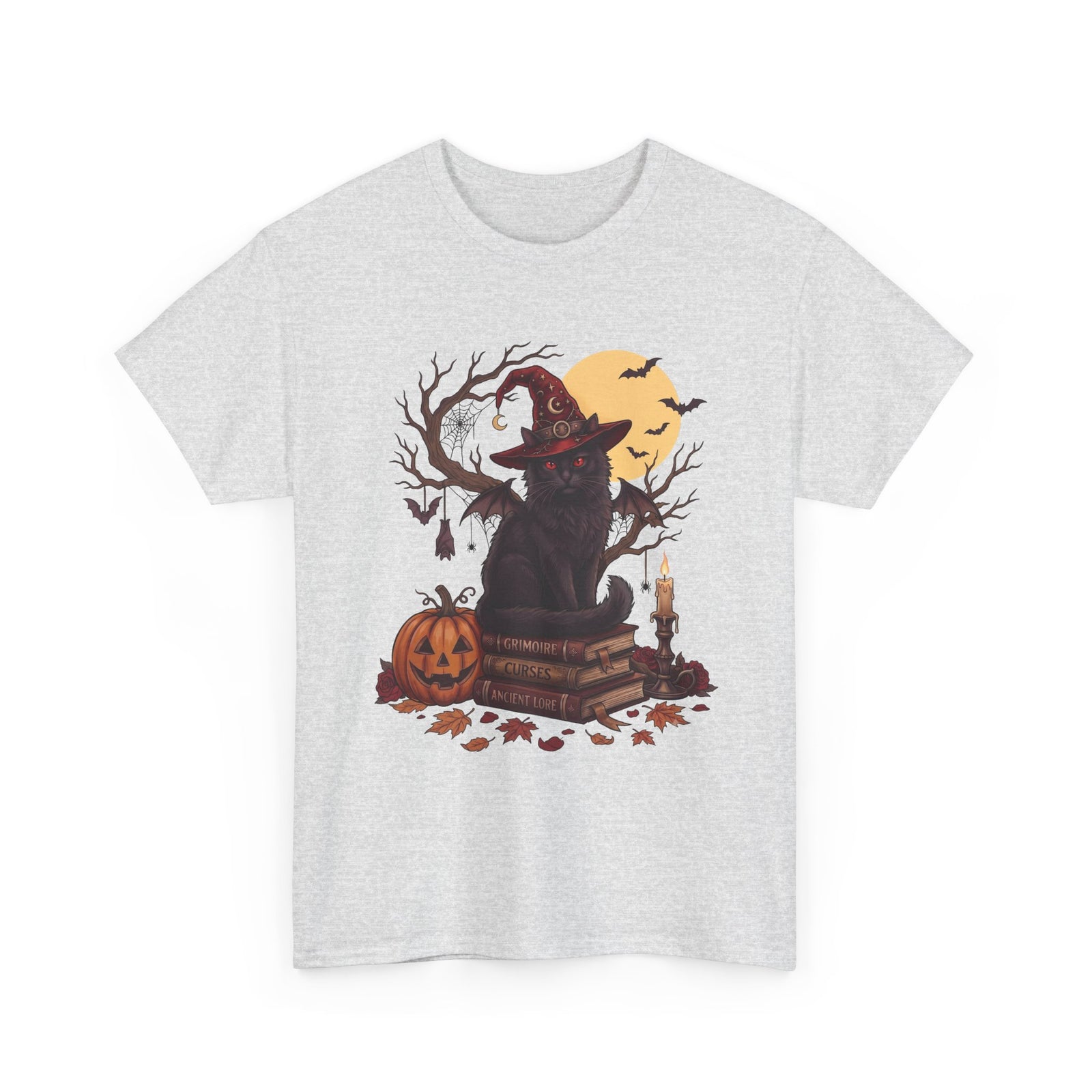 Ancient Lore Bat-Winged Black Cat Shirt — Gothic Witchy Halloween T-Shirt