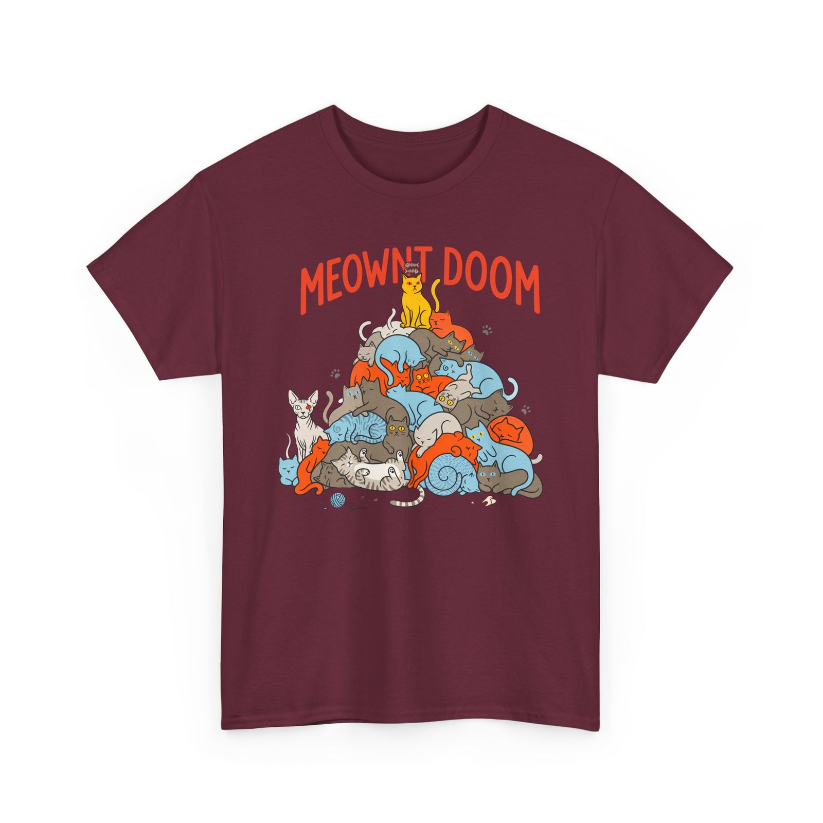 Meownt Doom T-Shirt — Funny Cat 'meownt doom' Graphic Tee