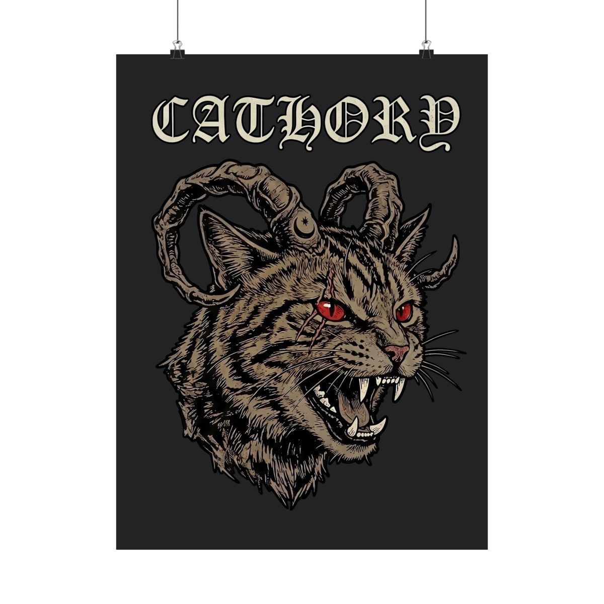 Catlord Poster — Gothic Cat King Graphic Poster