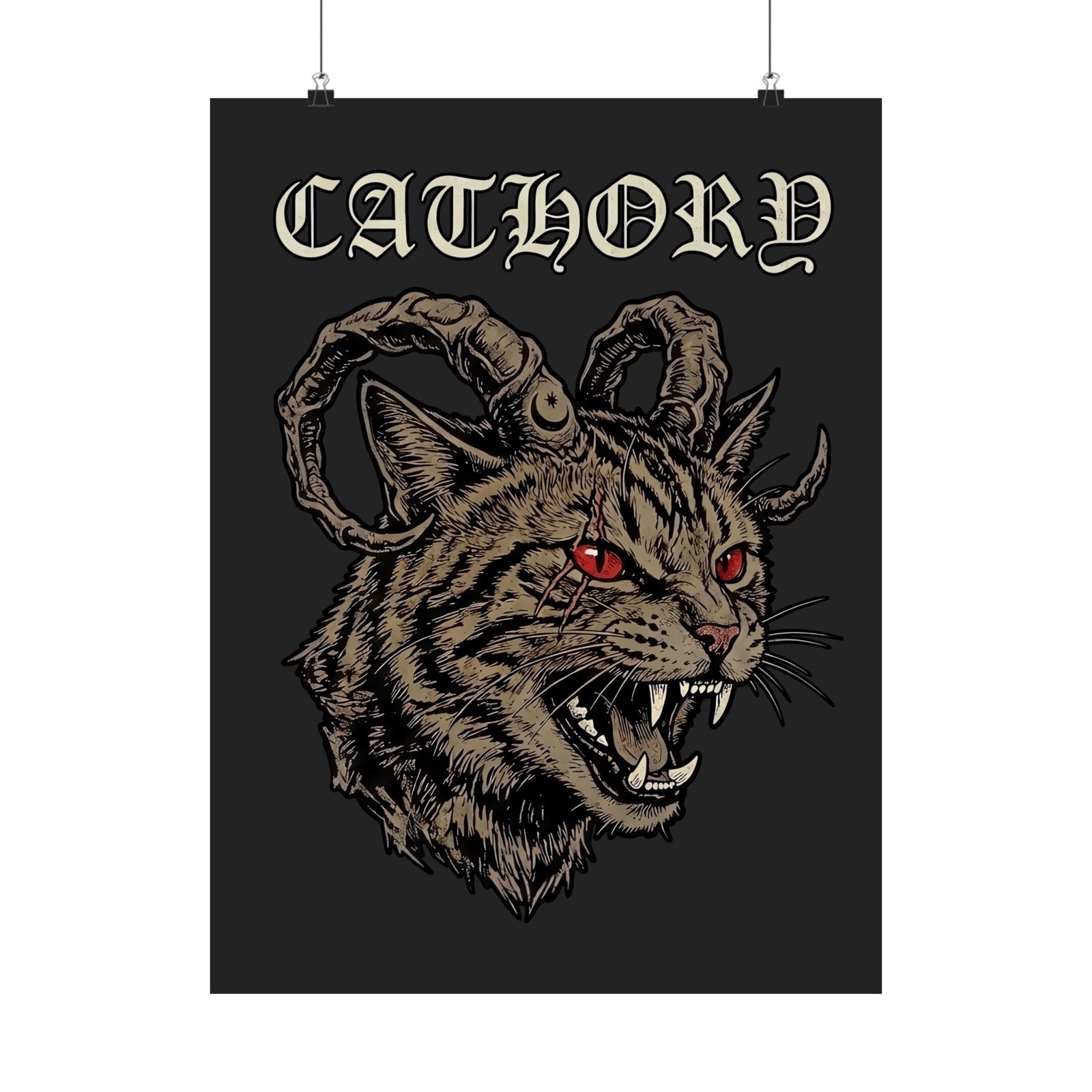 Catlord Poster — Gothic Cat King Graphic Poster