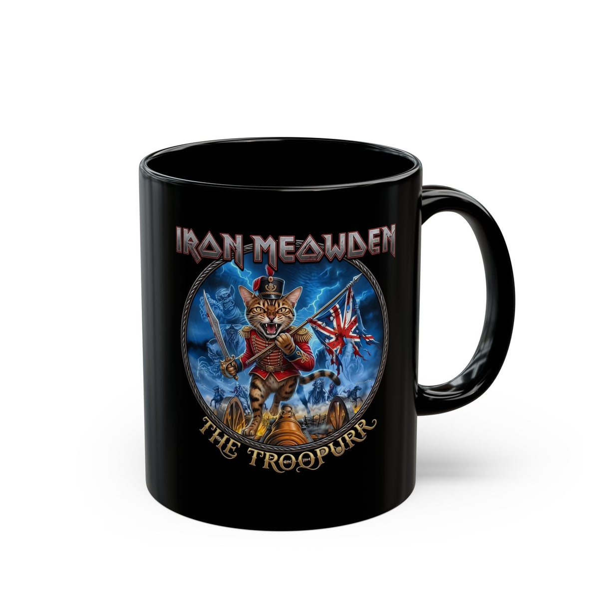 The Troopurr Cat Rock Black Mug