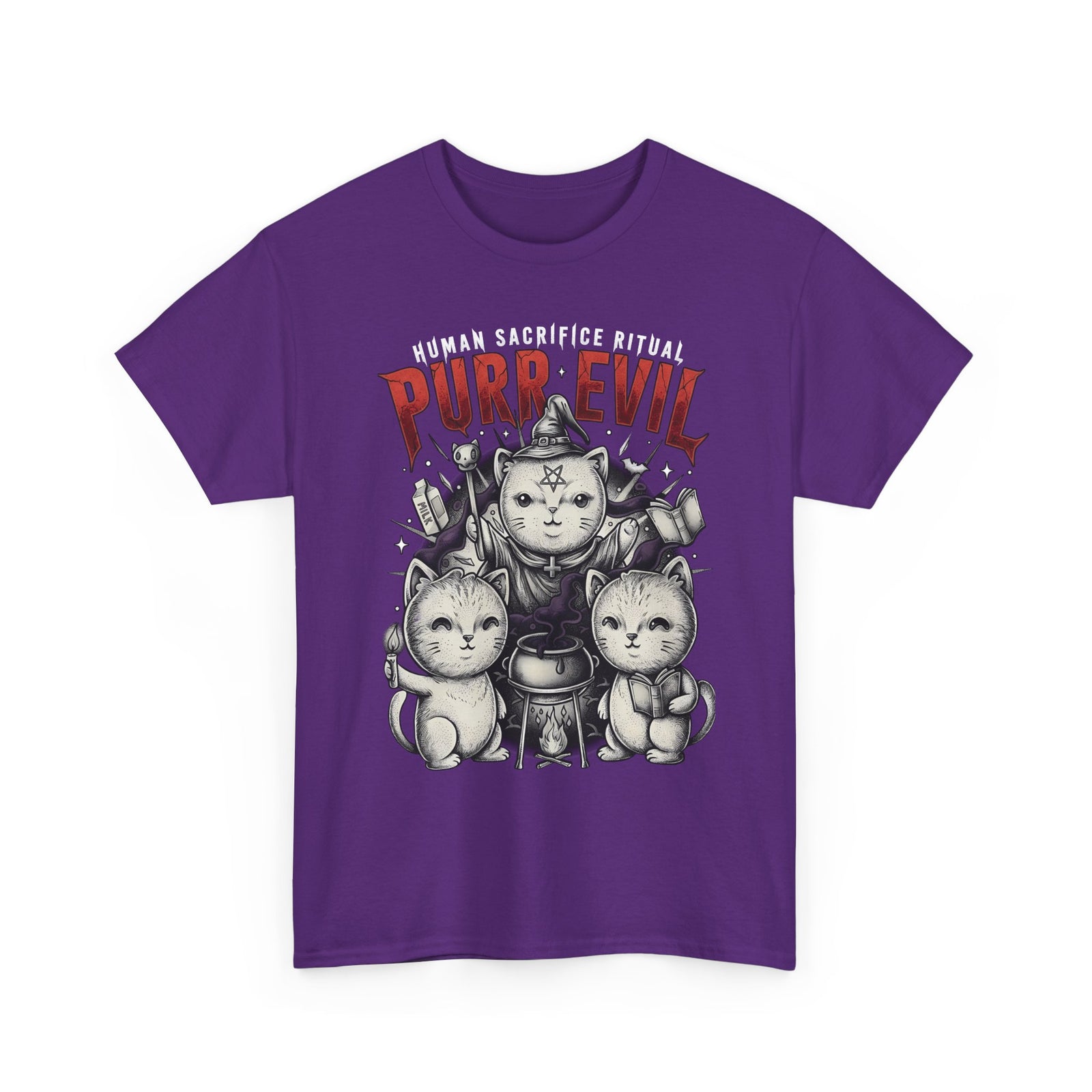 Purr Evil Witch Cats T-Shirt — Spooky Alternative Magic Apparel