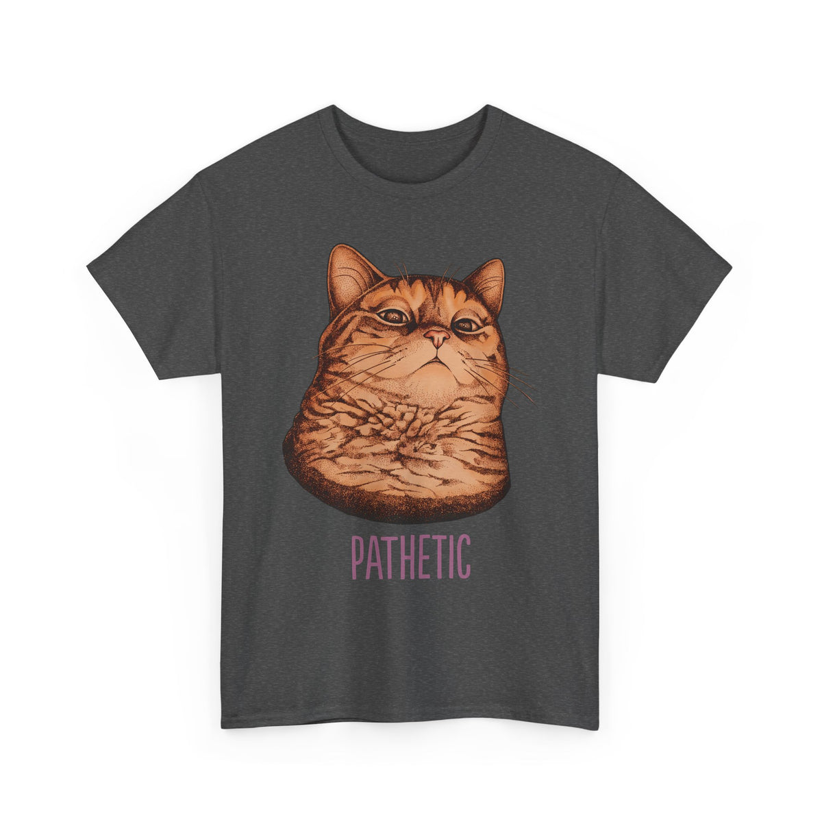 Pathetic Judgmental Cat T-Shirt — Funny Orange Tabby Meme Graphic Tee