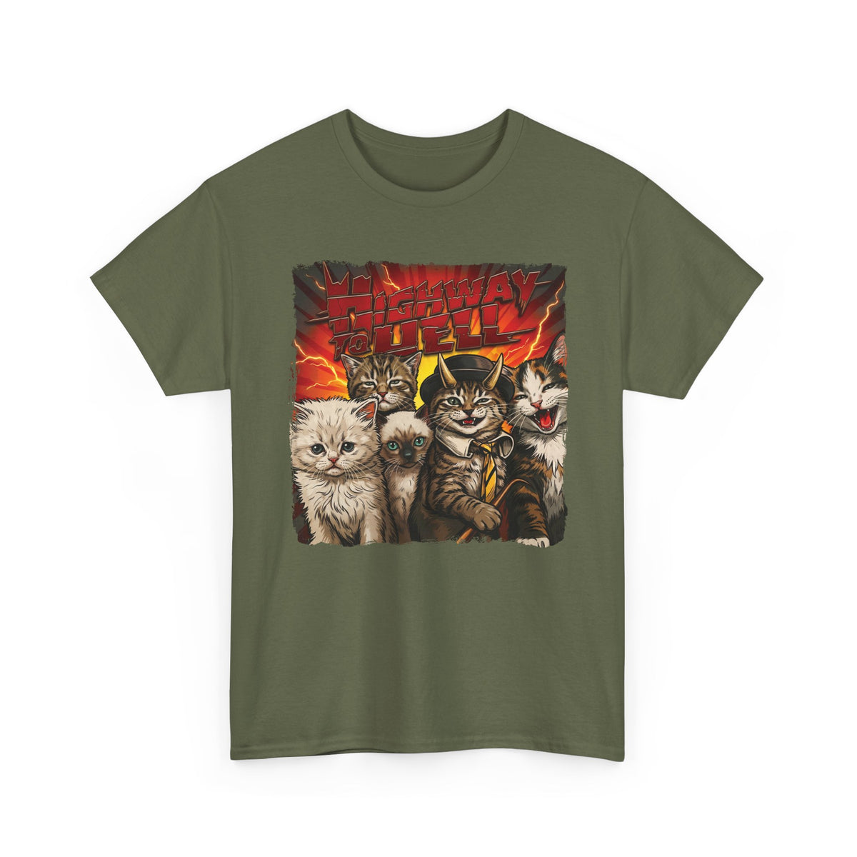"Highway to Hell" Hard Rock Cats Parody T-Shirt