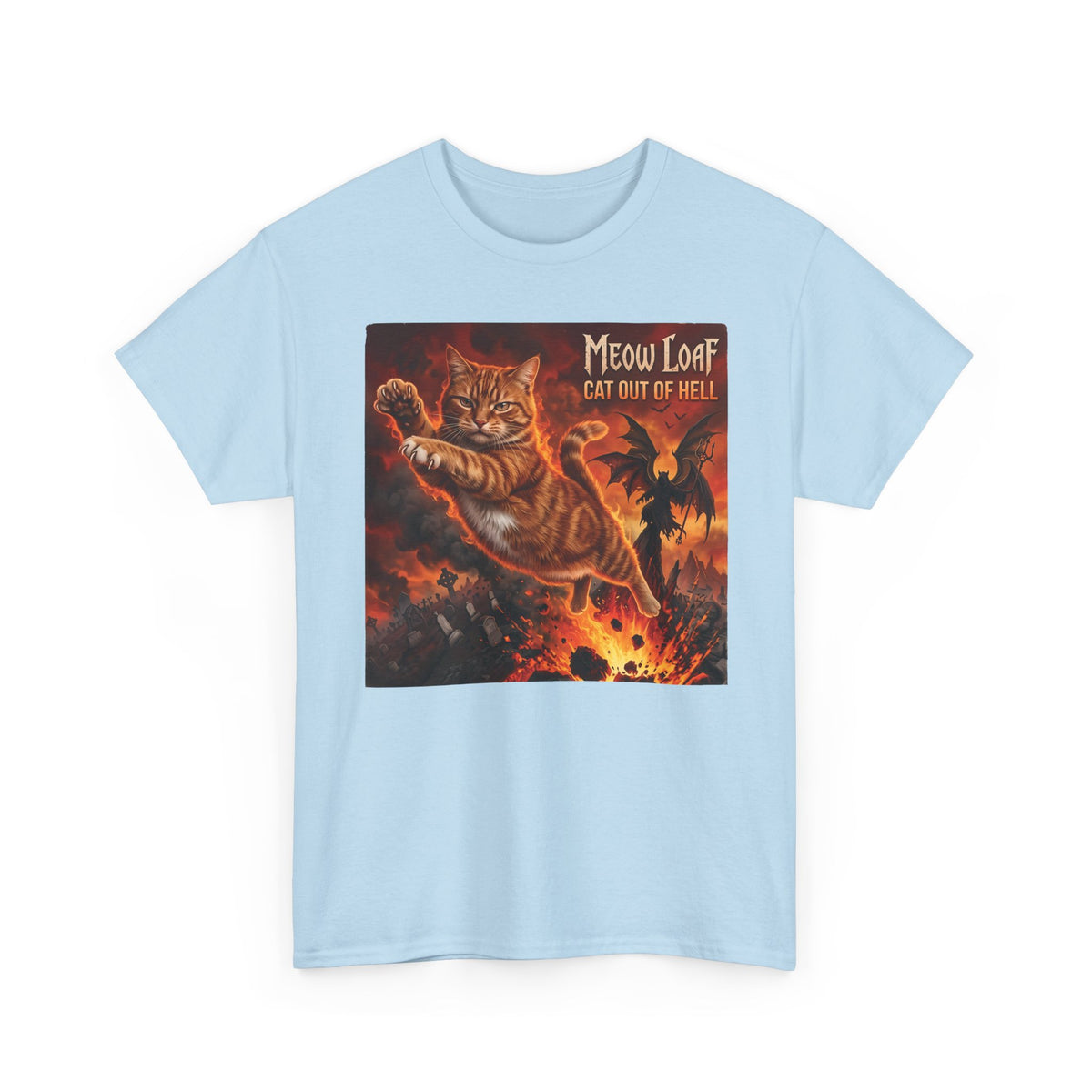 Meow Loaf Cat Out of Hell T-Shirt — Funny Gothic Cat Tee