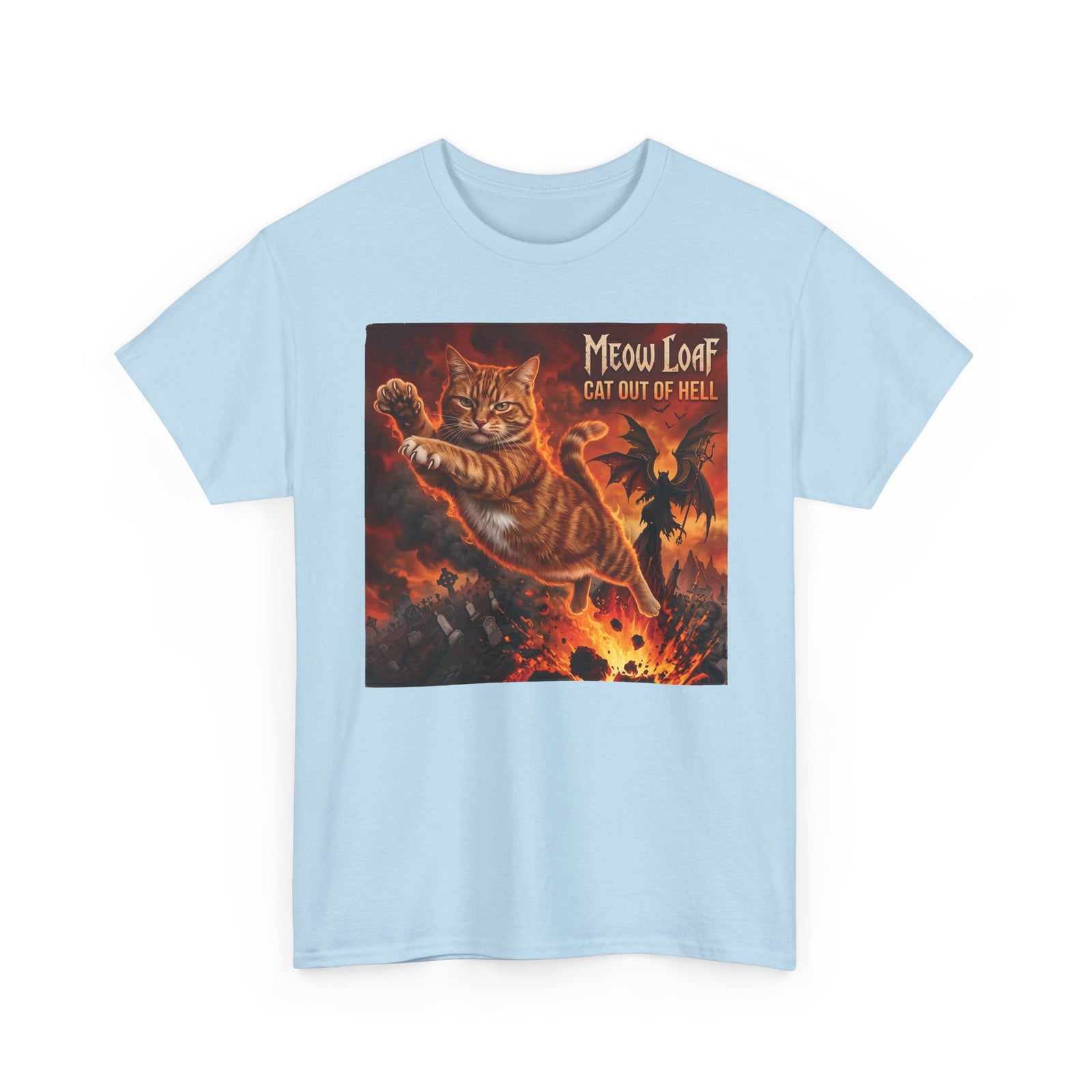 Meow Loaf Cat Out of Hell T-Shirt — Funny Gothic Cat Tee