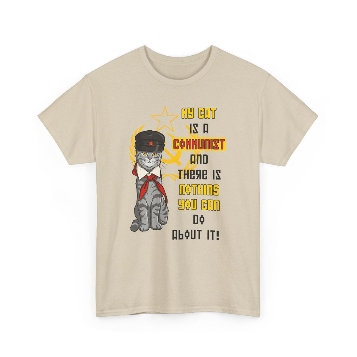 My Cat Is A Communist T-Shirt — Funny Political Cat Tee