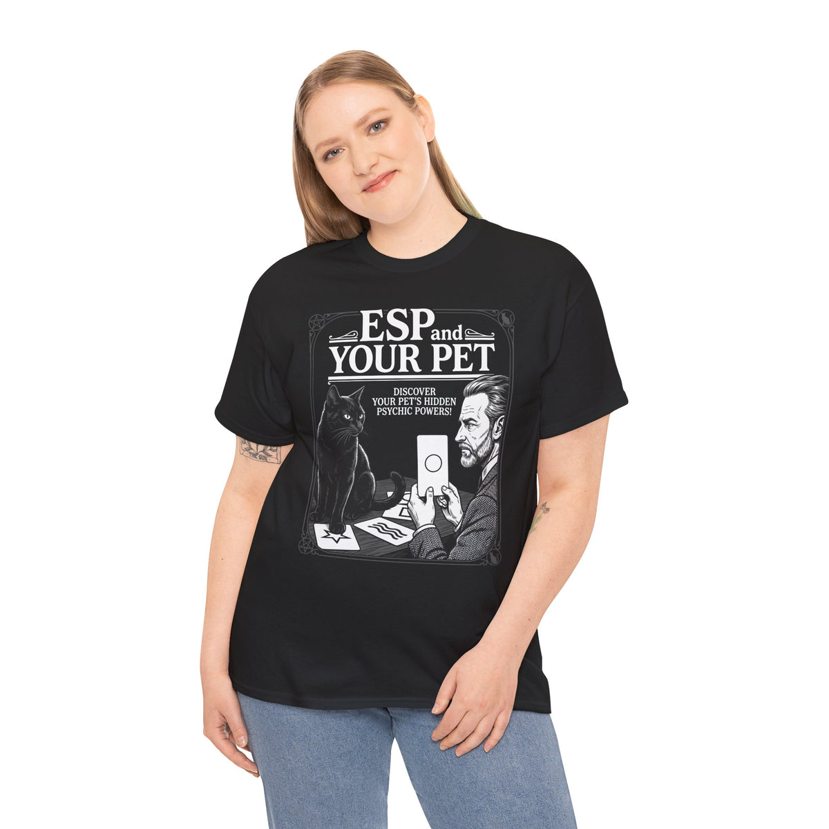 ESP & Your Pet Cat T-Shirt — Psychic Cat Lover Tee