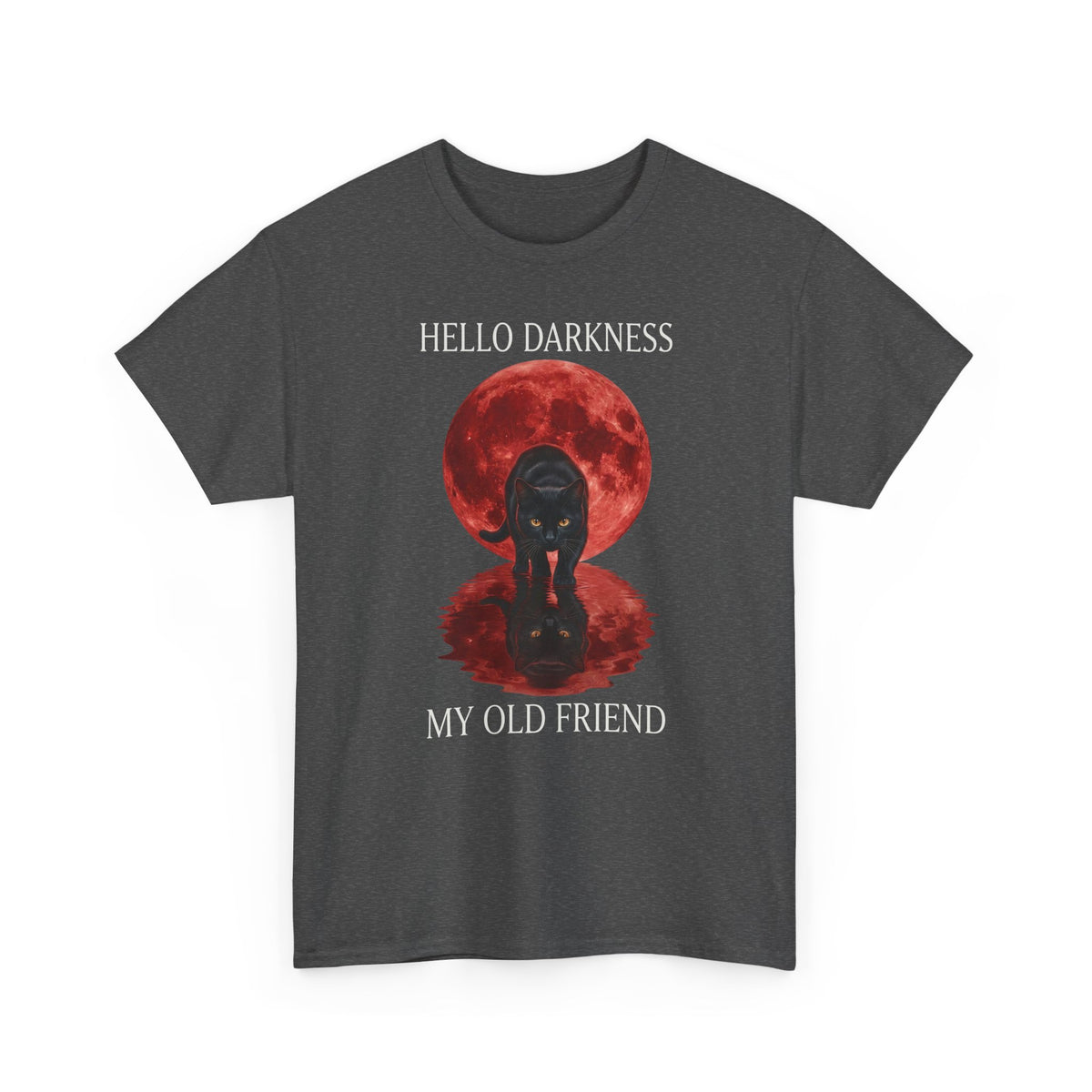 Hello Darkness My Old Friend Black Cat T-Shirt