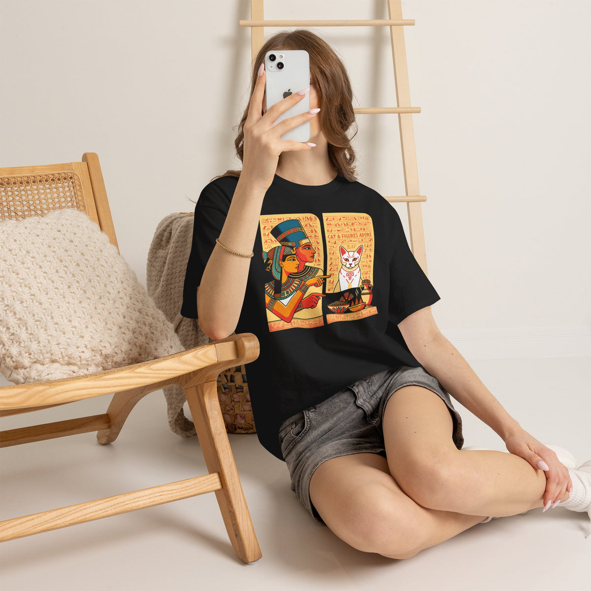 Egyptian Cat Meme T-Shirt — Funny Ancient Egypt Cat Graphic Tee