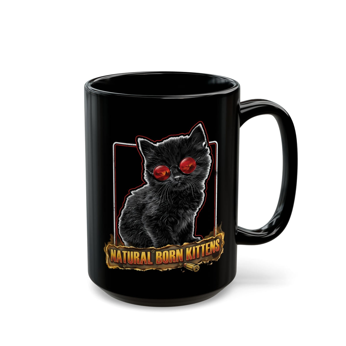 Natural Born Kittens Black Mug