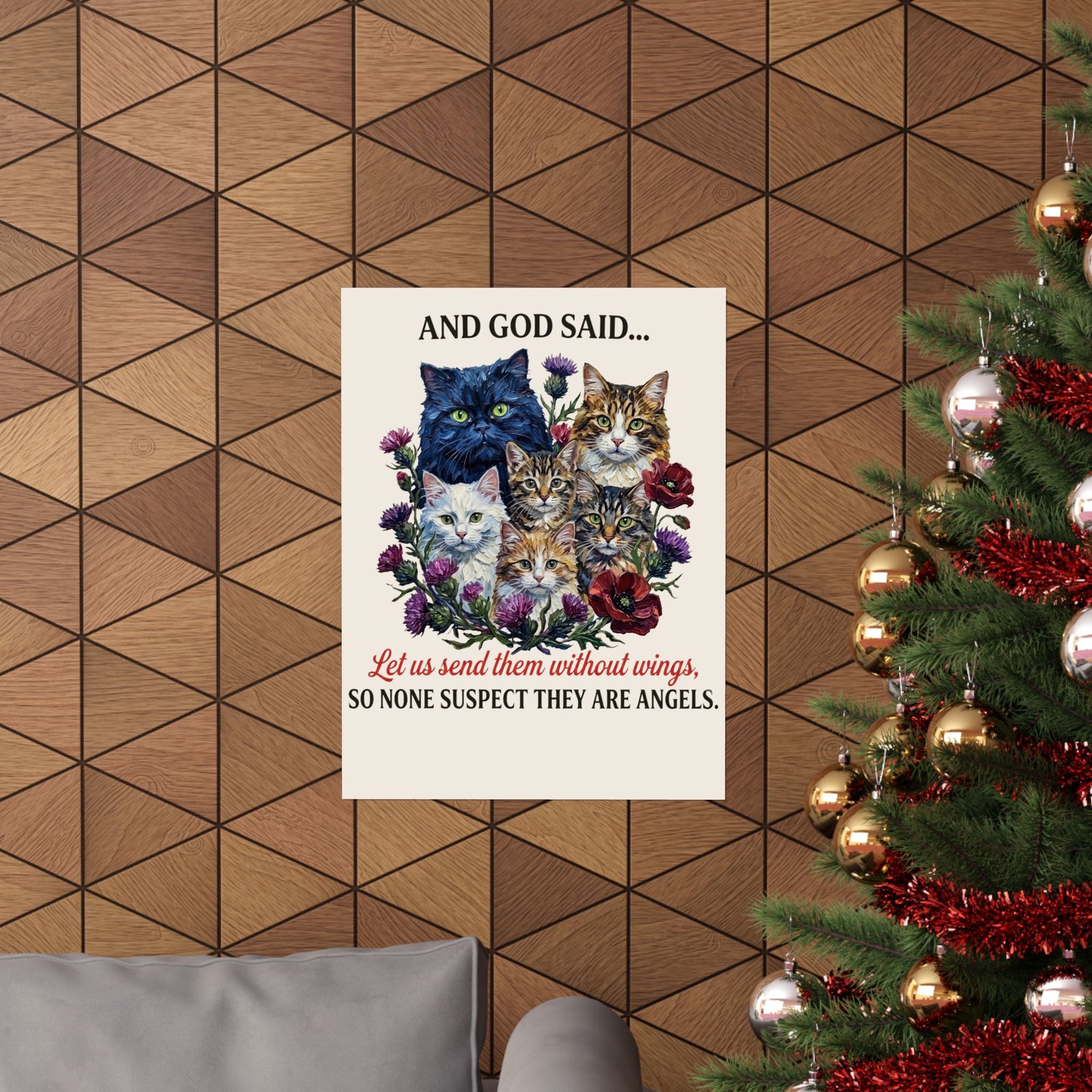Cat Poster - And God Said Cat Poster Cats Without Wings