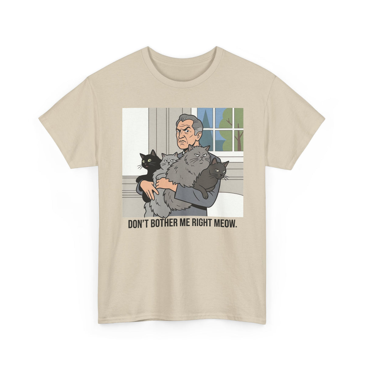T‑Shirt — "Don't Bother Me Right Meow" Cat Lounge Graphic Tee