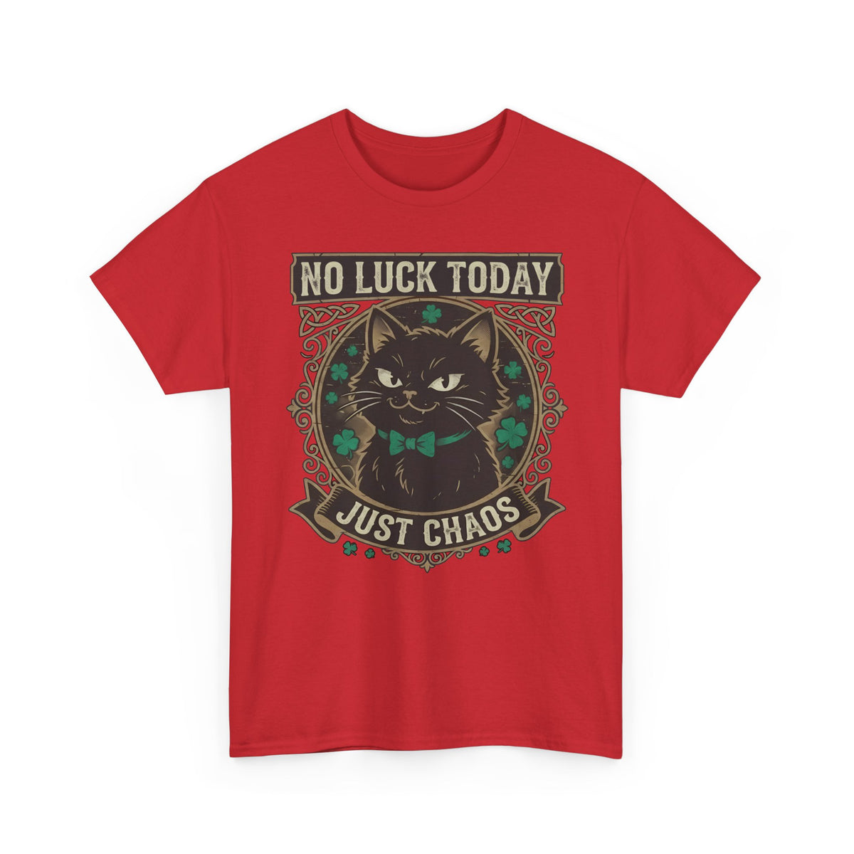 No Luck Today, Just Chaos — Black Cat T-Shirt